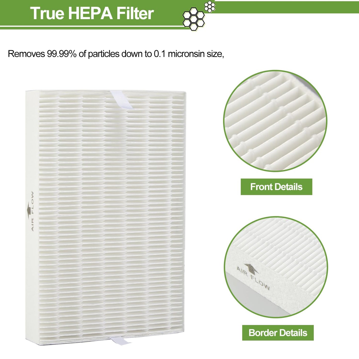 6 Pack HPA300 HEPA Filter Replacement for Honeywell Air Purifiers HPA300 Series, HPA300, HPA304, HPA8350, HPA300VP, HPA3300b, HPA5300, Replace HRF-R3, Pack of 6 HEPA R and 8 Pre filters A HRF-AP1