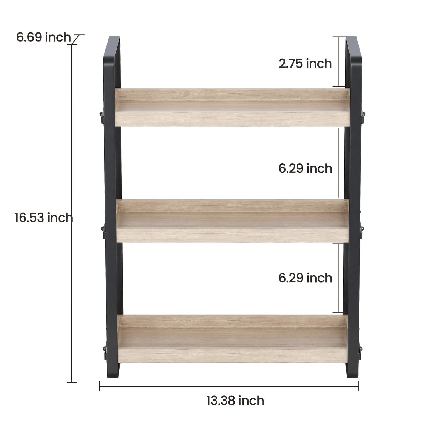 HNRLOY Bathroom Counter Organizer,Bathroom Countertop Organizer,Counter Shelf,Countertop Storage,Organization and Storage,Makeup Shelf,Sink Caddy(Burlywood 3 Tier)