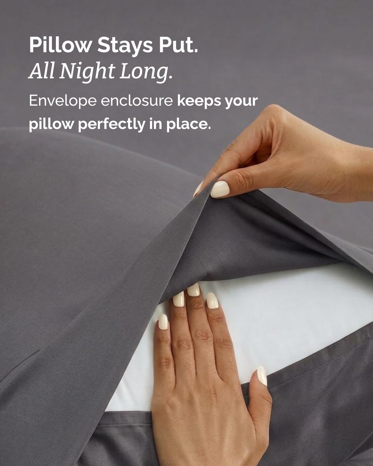 100% Rayon Derived From Bamboo - Bamboo Sheets Queen Size - Cooling Sheets for Queen - Soft, Breathable & Hotel Luxury Bedding - 1 Flat & 1 Fitted & 2 Pillowcases w/ 18 Inch Deep Pockets - Dark Grey