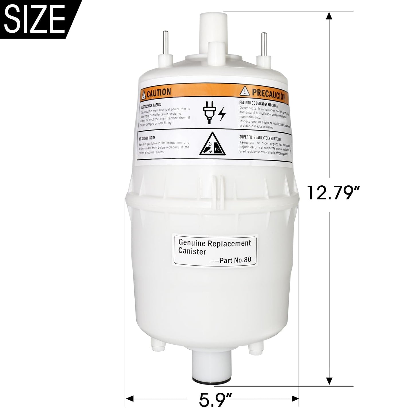 CLLOMAGY 800 Replacement Canister for AprilAire Steam Humidifier Model 800 865,80 Canister Replacement for AprilAire 800 Steam Humidifier Whole House