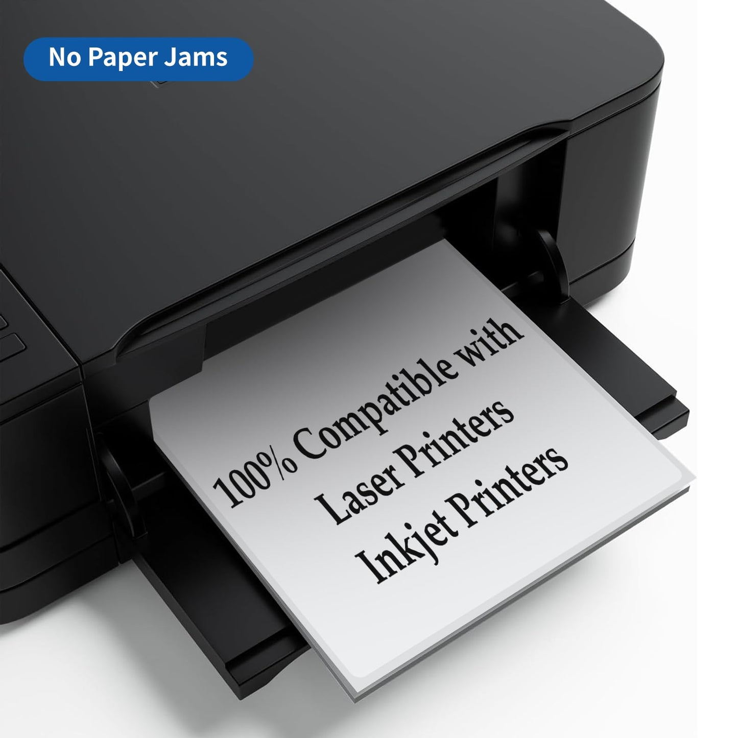 PAPRMA Full Sheet Labels 8.5” x 11” Sticker Paper Matte White, Large Shipping Label Paper for Inkjet Laser Printer, 500 Counts
