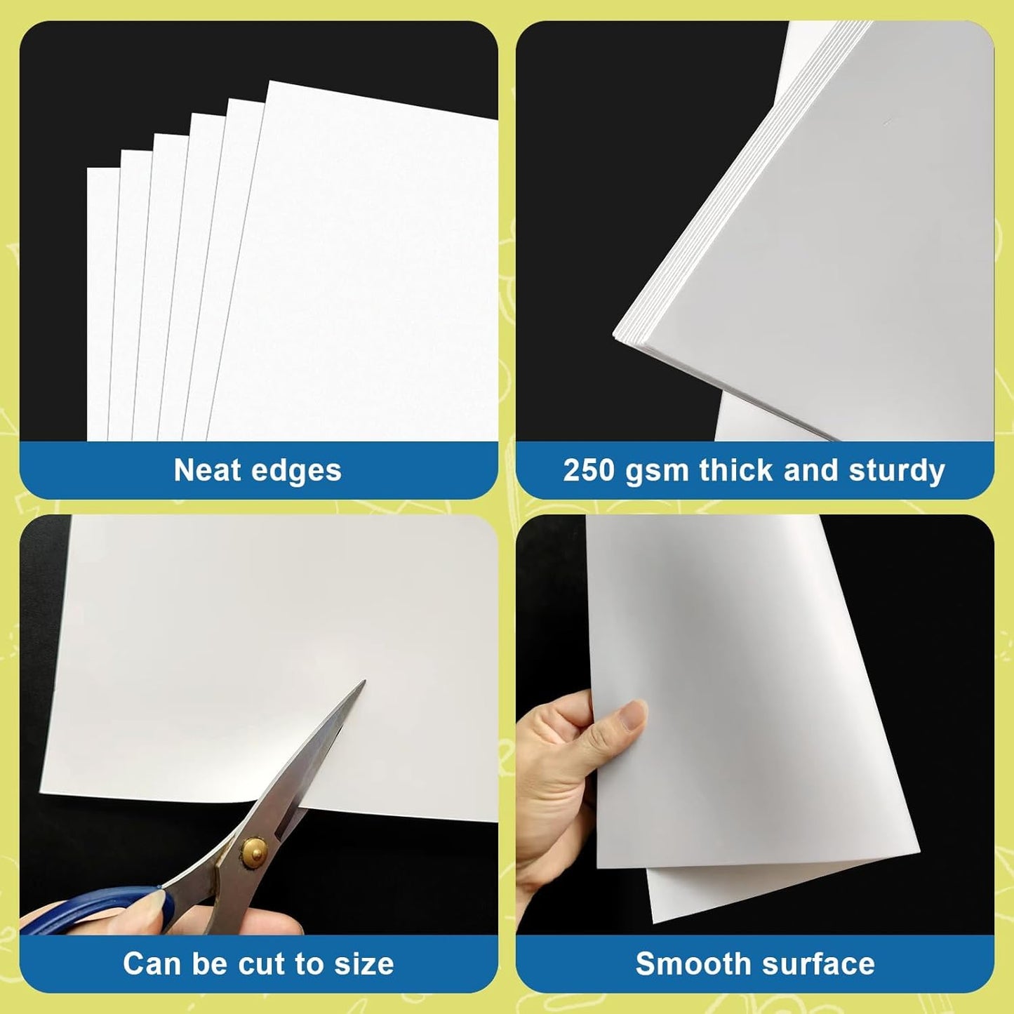 35 Pcs 22" x 28" Poster Board Paper White Bulk, ROOKEA 250 GSM Vision Poster Boards for School Arts Craft Projects Presentations Drawing Scrapbooking Blank Graphic Display