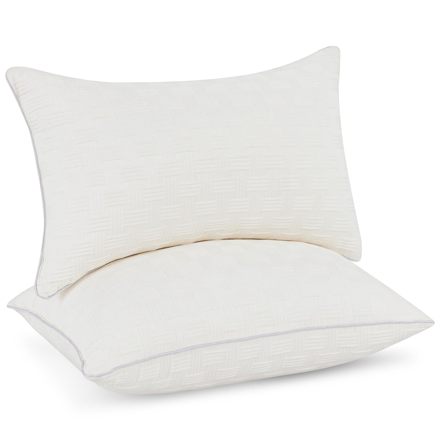Leeden 12x20 Pillow Insert Set of 2 - Firm and Fluffy Lumbar Pillow Inserts, Rectangle Interior Sofa Pillow Inserts, Decorative Pillow Insert Pair - Beige Couch Pillow