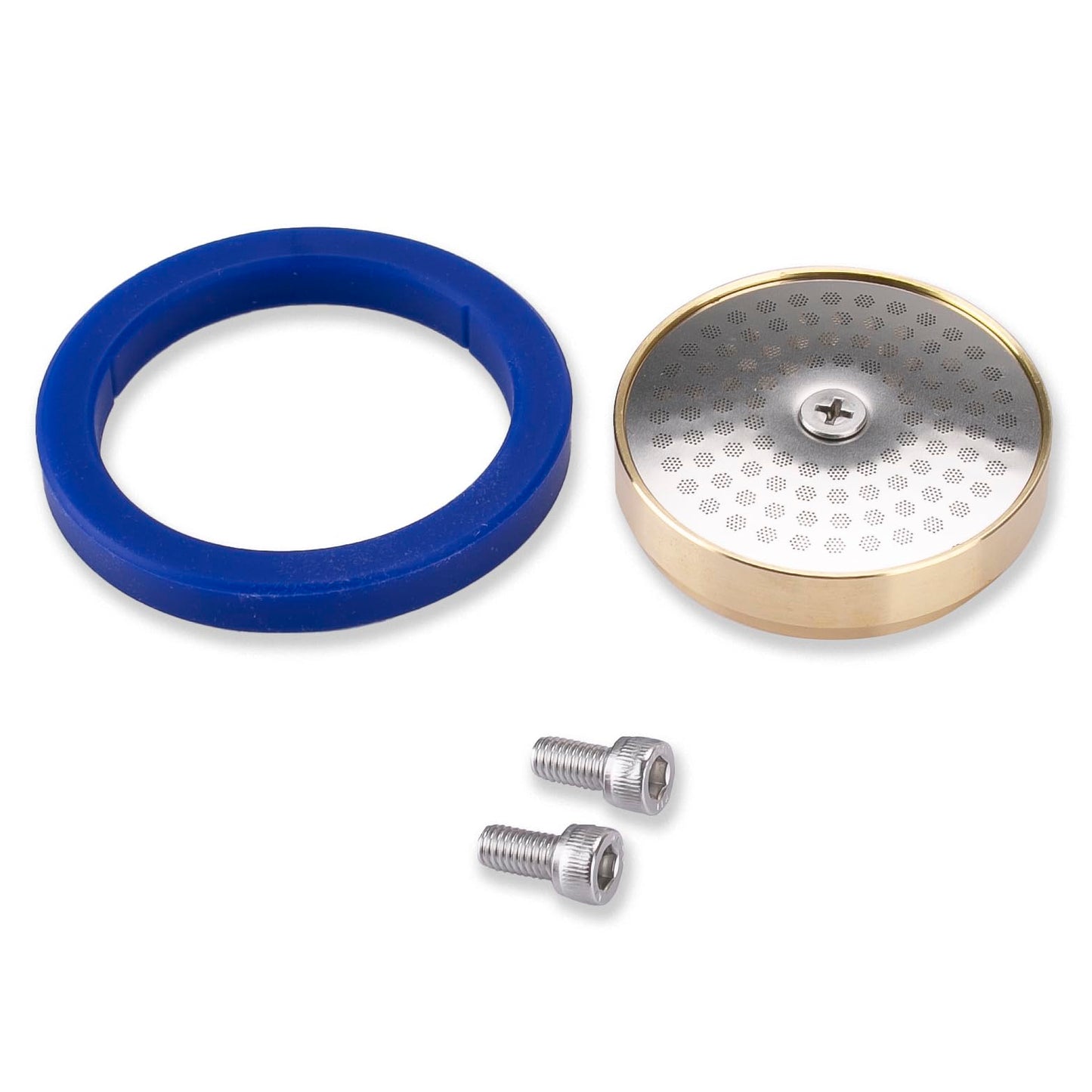 Brass Tune Up Kit for Gaggia，Replacement for IMS Precision Shower Screen，Brass Shower Holder, Silicone Gasket, Stainless Steel Screws.