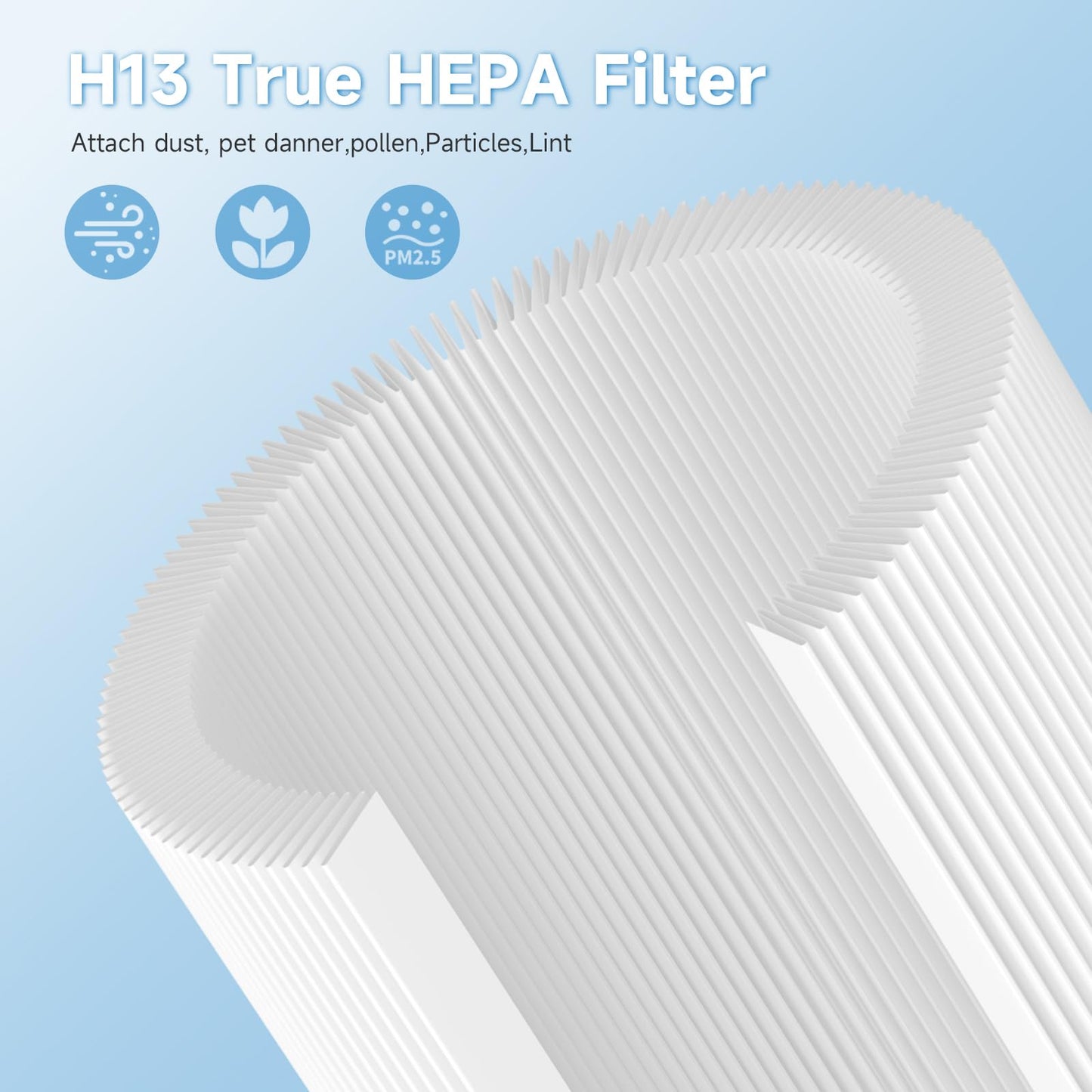 HSE600 Replacement Filters Compatible with HATHASPACE Harmony 600 HEPA Air Purifier, H13 True HEPA, 2 Pack