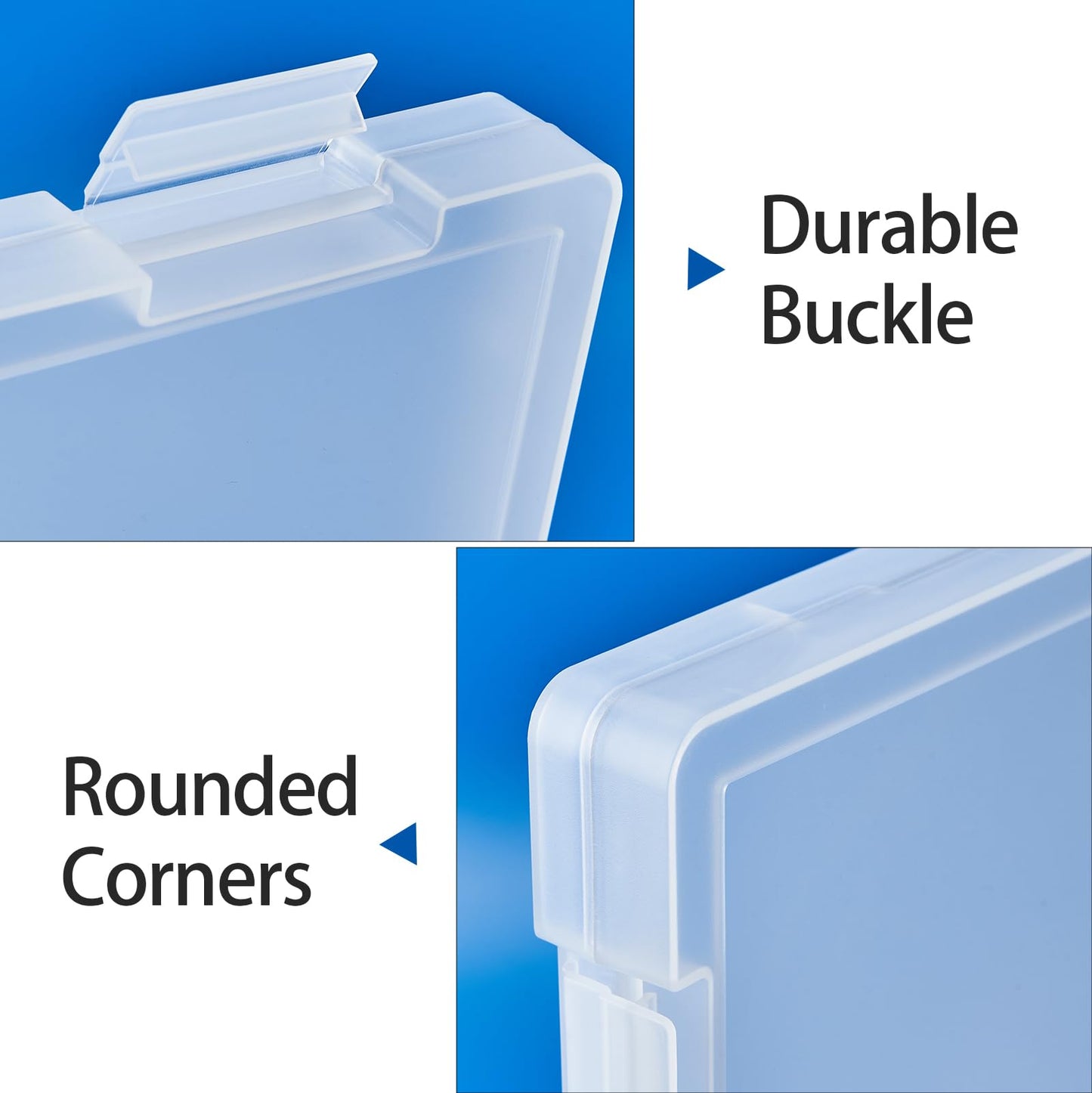 Mickiewicz A4 Paper Storage Box 6 Pcs, 8.5 x 11 Project Case for US letter, Thick Scrapbook Storage Boxes Craft Storage Box Art Supplies Storage and Organization (12.59 x 9.45 x 1.18 inches)
