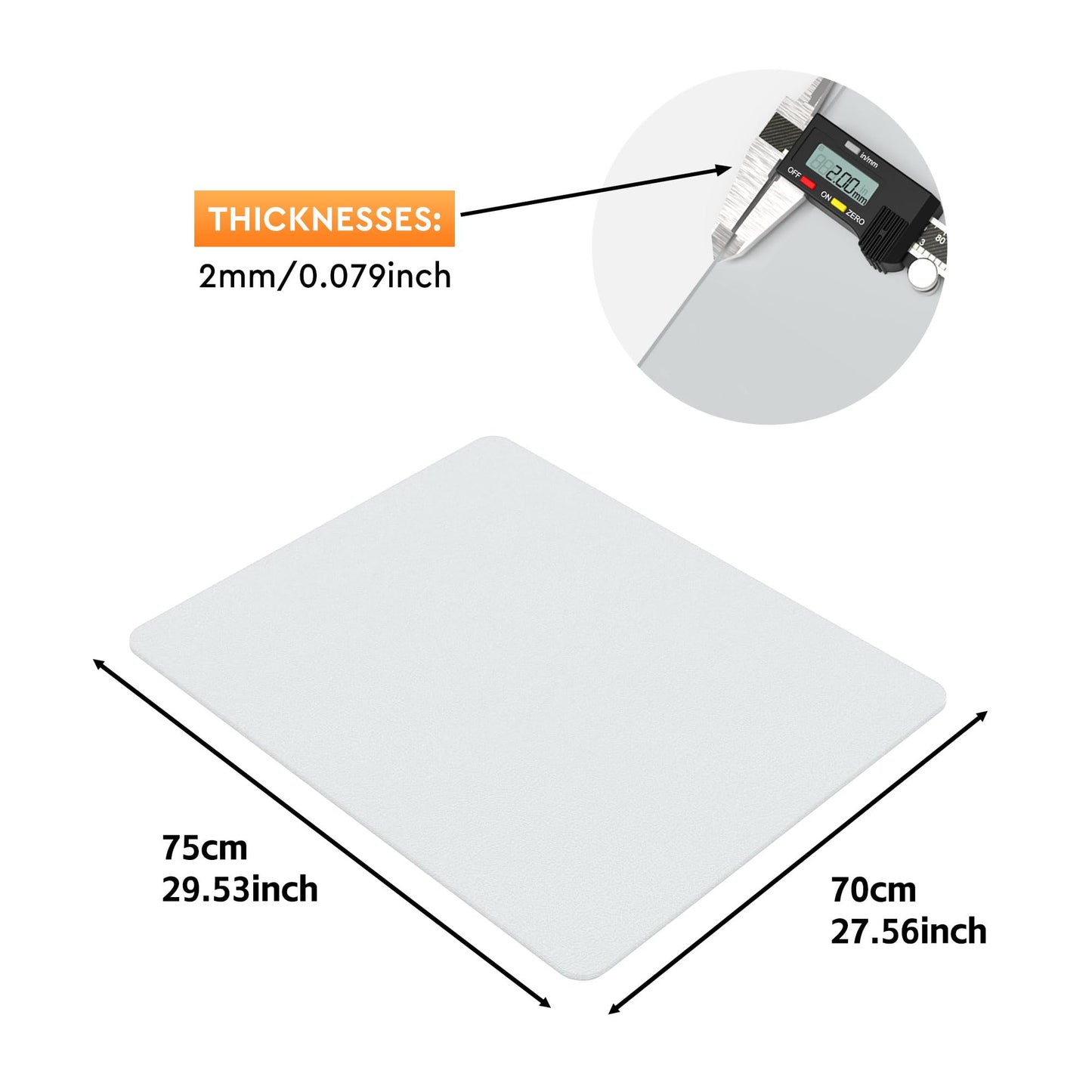 Chair mat for Hard Floors, 28" x 30", Small Chair Mat Clear Easy Glide on Hard Floors, Chair Mat Under Desk Chair, Transparent Floor Mats Wood/Tile Protection Mat for Office & Home