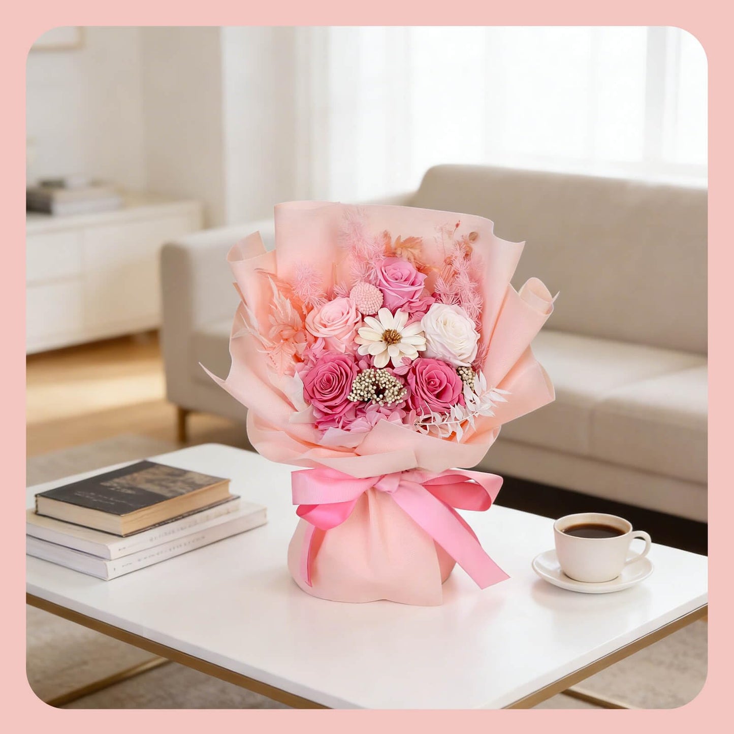 Birthday Gifts for Women Flowers for Delivery Forever Preserved Rose Flowers Fresh Bouquet Anniversary Mothers Day Gifts for Mom Grandma Wife Sister Friend Her