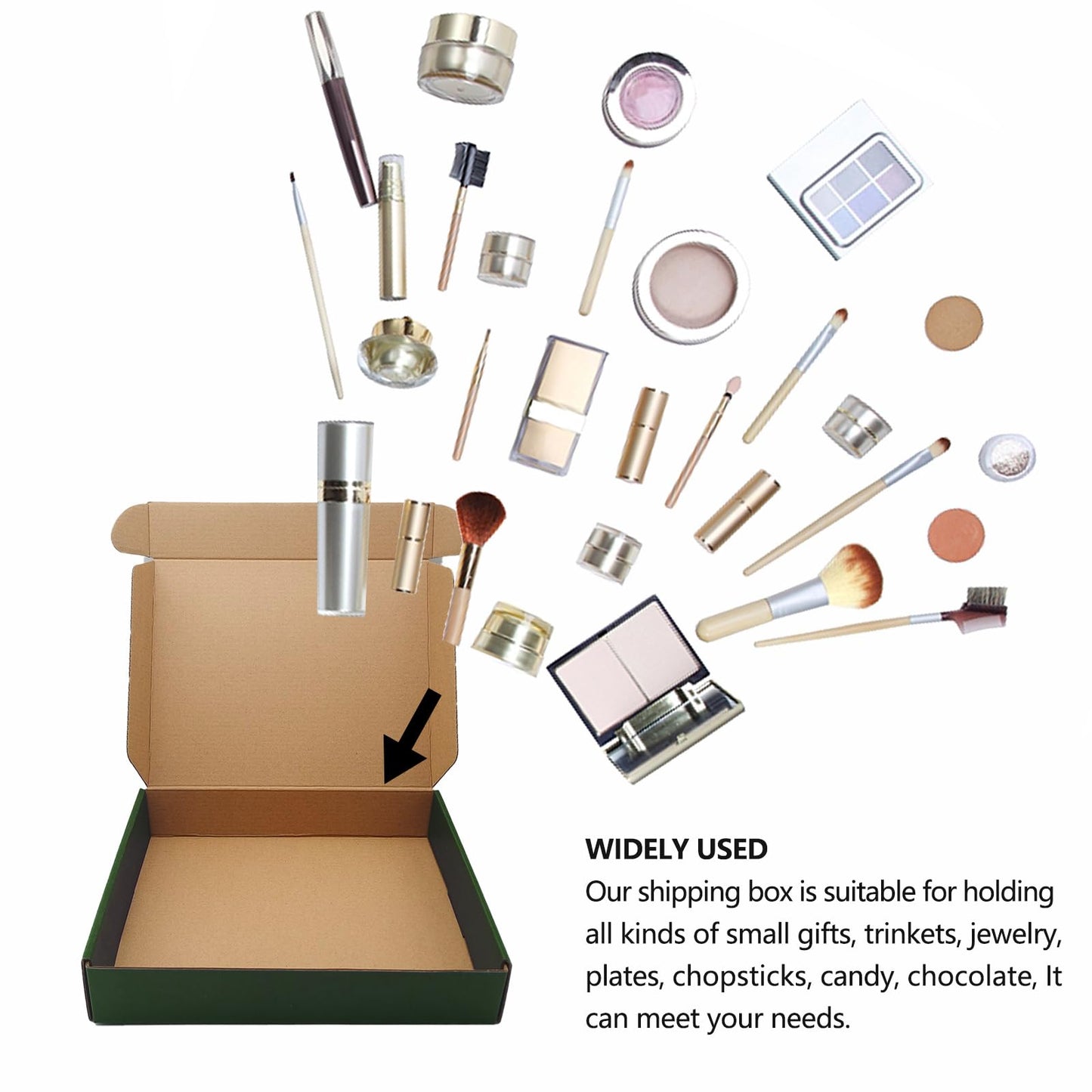 25 Pack Corrugated Packaging Box Mailers Shipping, Green Recyclable Cardboard Small Gift Mailer Boxes for Shipping Packaging Craft Gifts Giving Products, Green (9 x 6 x 2 Inch)