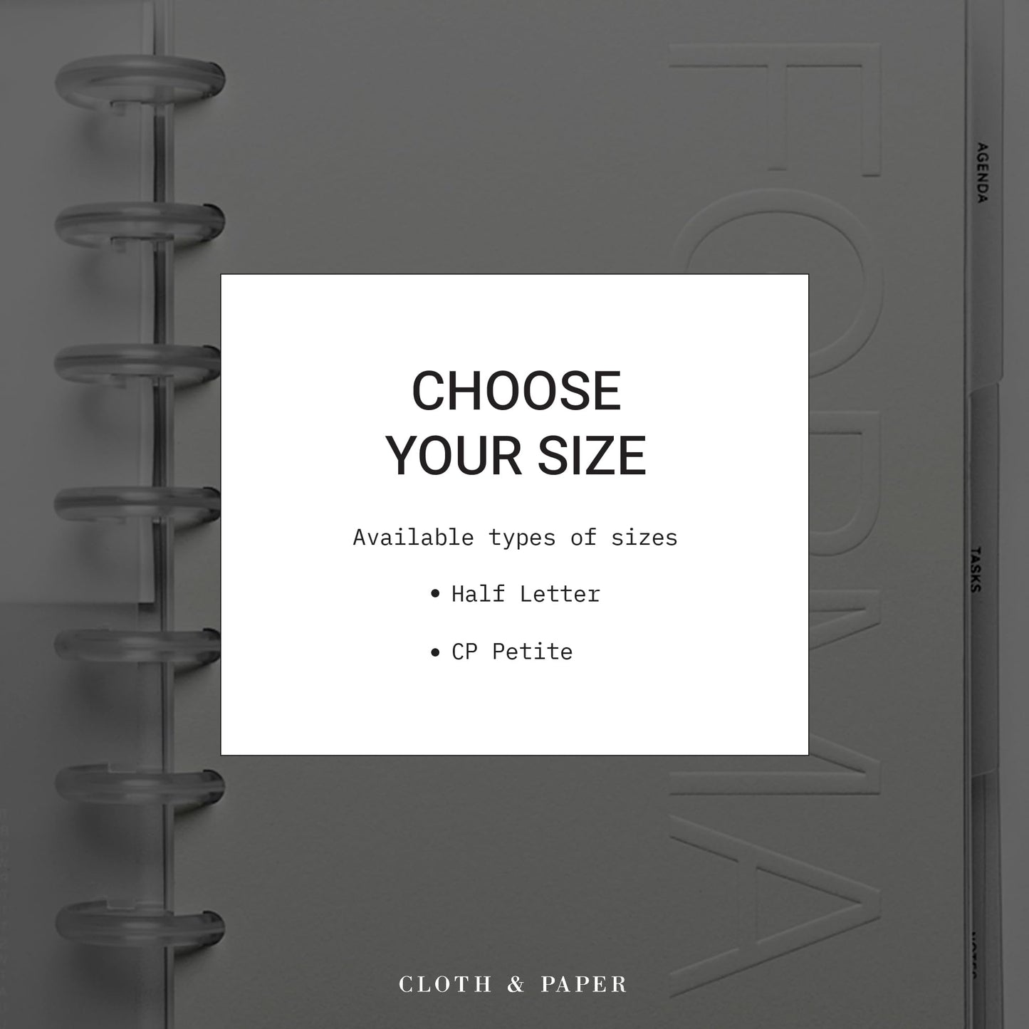 Cloth & Paper FORMA Modular Planner System – Premium Discbound Half Letter Undated Planner with Clear Discs, Covers, Dividers, Today Tab, Stickers & Inserts – Customizable Refillable Planning Organizer