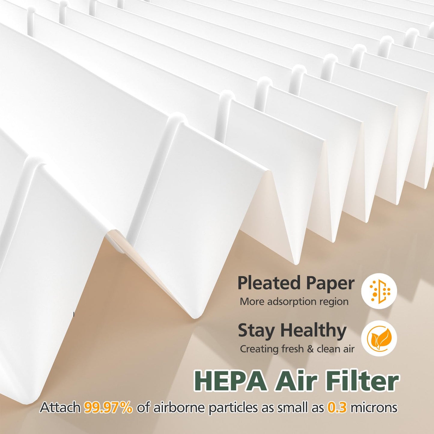 ZX001 Replacement Filters Compatible with ZX001 Air Purifi-er, 3-IN-1 HEPA Air Filter and Activated Carbon Filter for Dust Pollen Pet Hair & Odors Smoke, 4 Pack