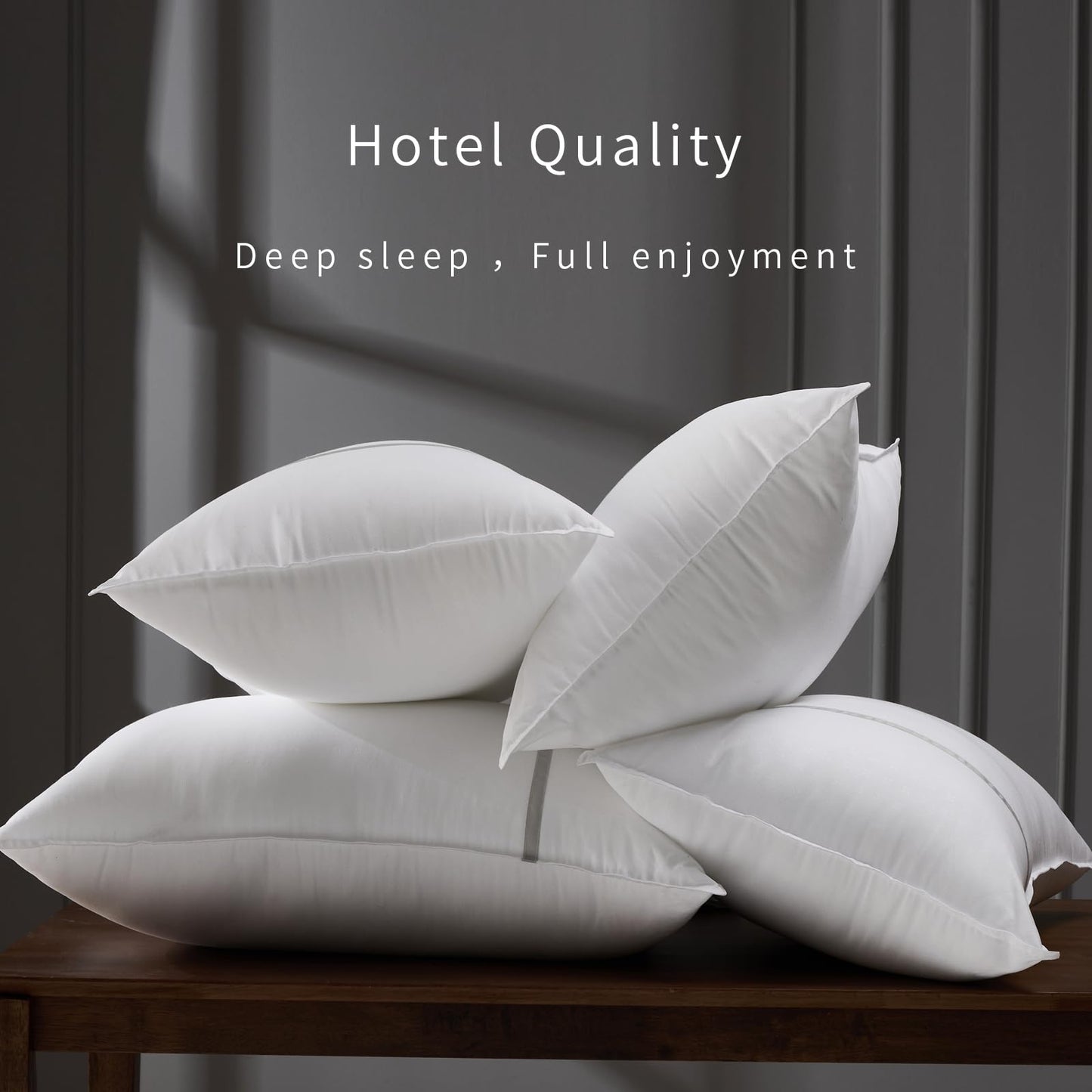 MUFEW Bed Pillows Standard Size Set of 2, Medium Firm Hotel Pillows for Sleeping, Cooling Pillows for Side & Back Sleepers, Down Alternative Filling, 20 x 26 Inches