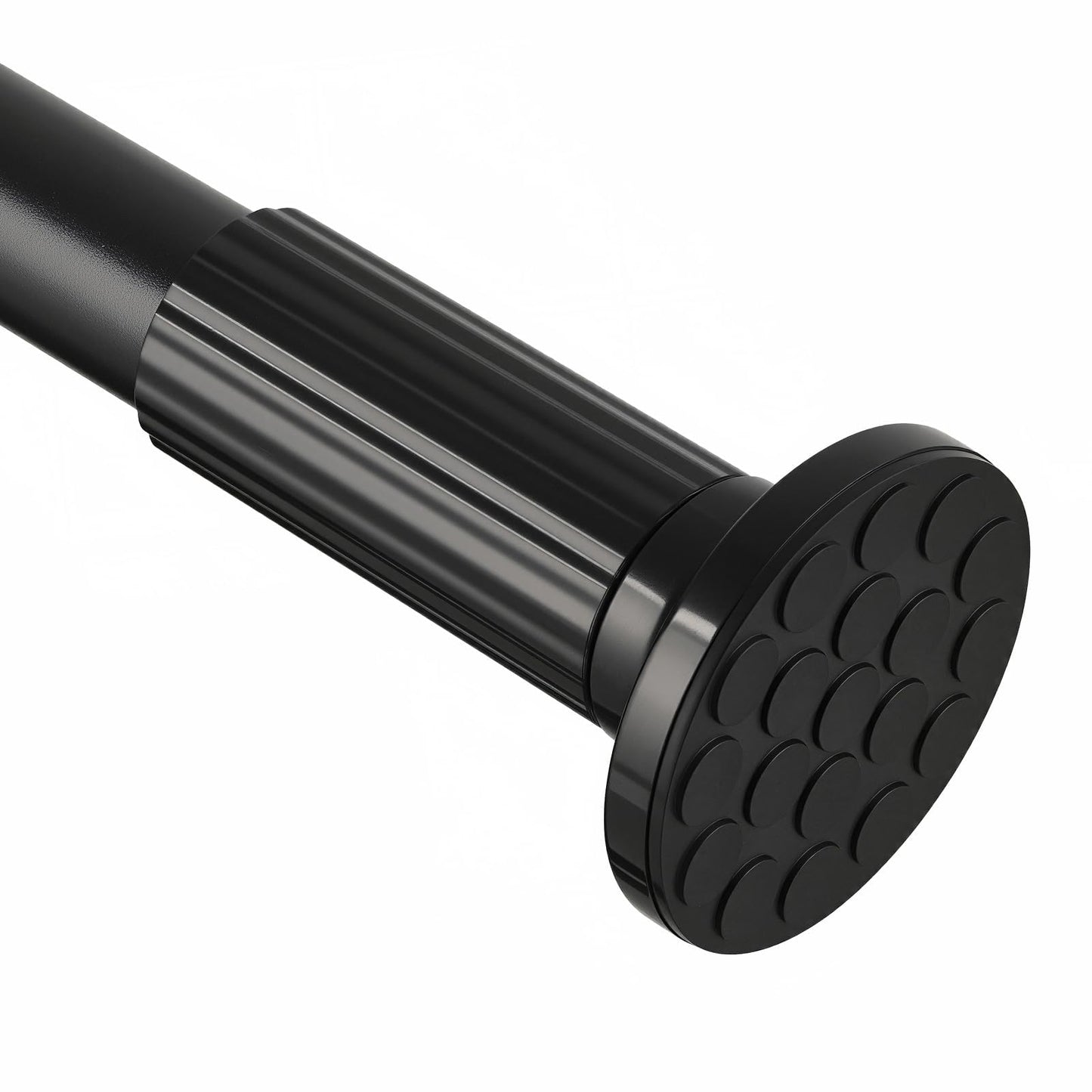 ZOCONE Tension Curtain Rod 51-168 In(4.25-14 Ft), Outdoor Curtain Rod No Drilling for Patio Window, Adjustable Shower Curtain Rod for Bathroom, Extra Long Tension Rod Diameter 1.26In Never Rust, Black