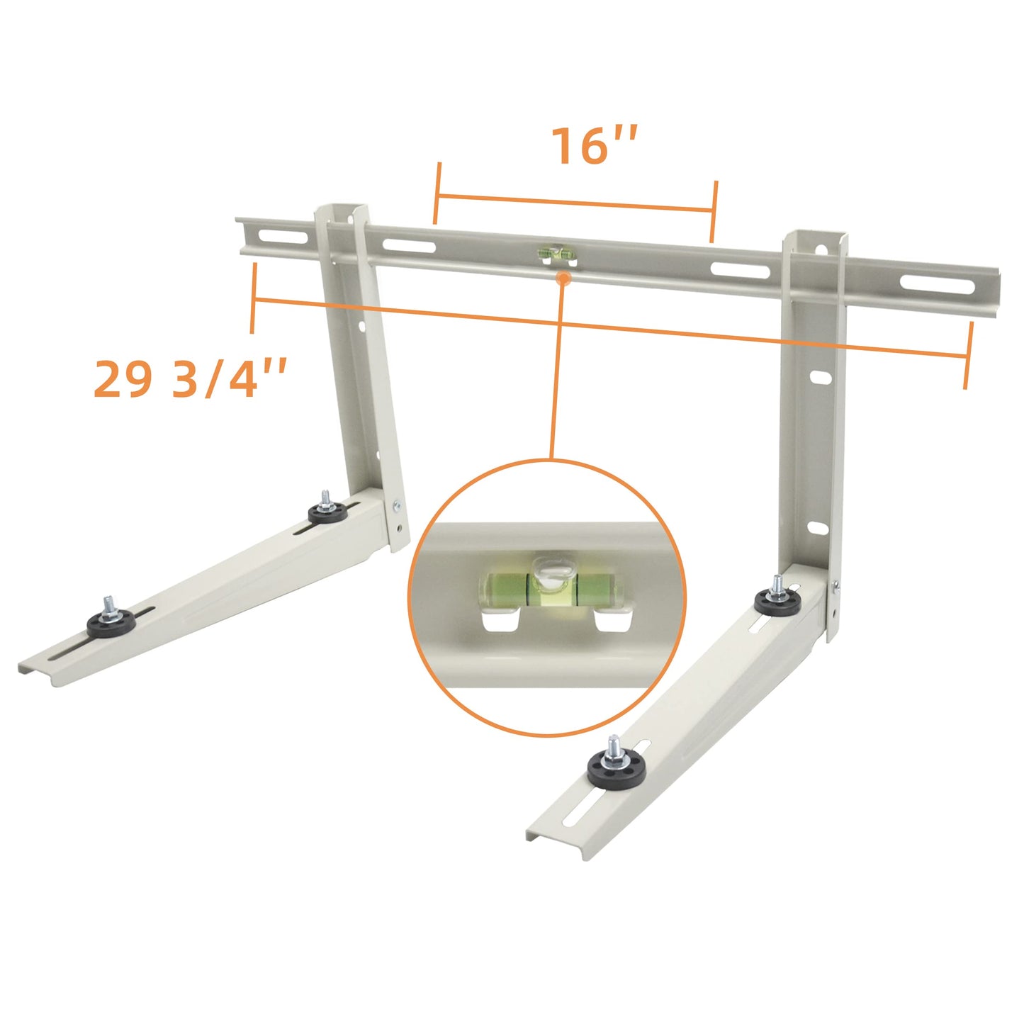 Outdoor Wall Mounting Bracket for Ductless Mini Split Air Conditioner Heat Pump Systems, Universal, 9000-36000 Btu Condenser