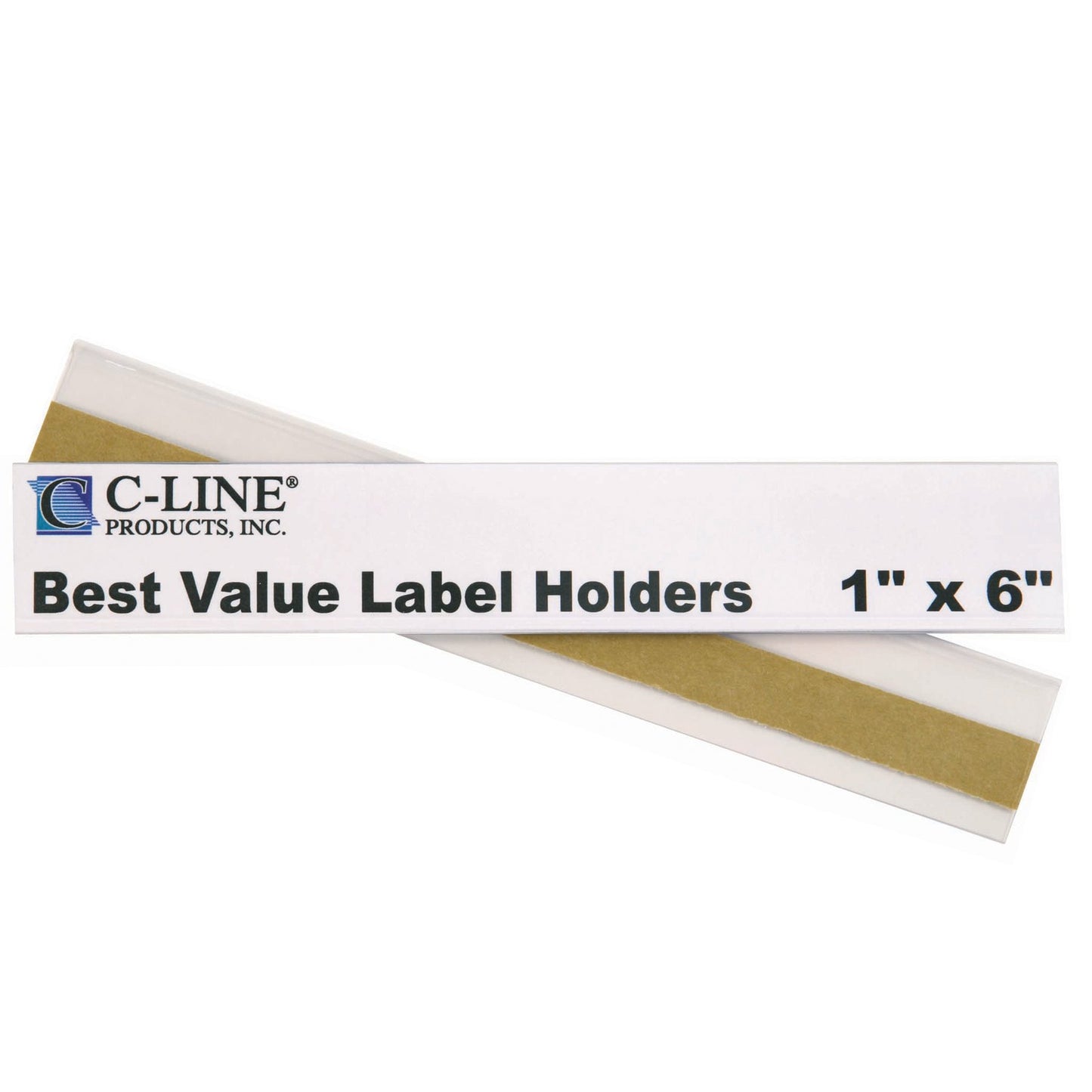 C-Line Self-Adhesive Label Holders, Top Load, 1 X 6, Clear, 50/pack