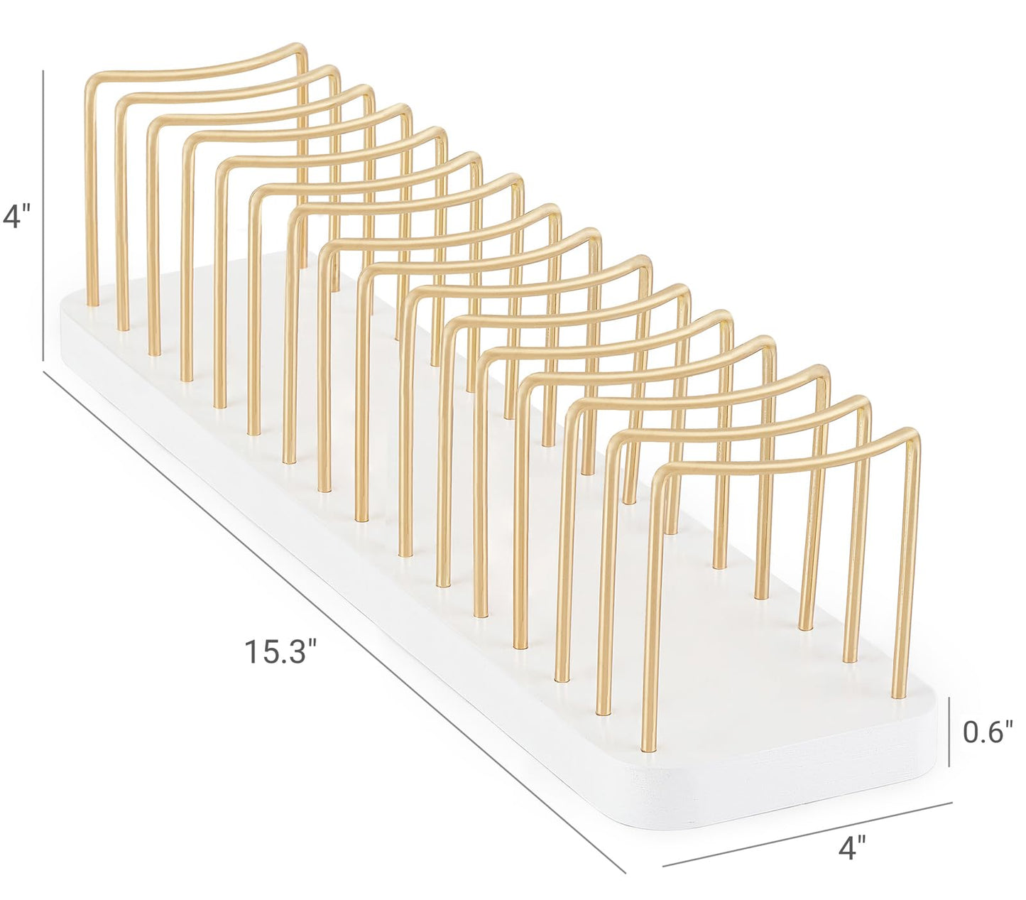 Mkono Hat Organizer for Baseball Caps, Hat Holder for 15 Baseball Caps, Tabletop Hat Rack Stand Storage Display Cap Organizer for Desk Closet Shelf Dresser (White, Medium)