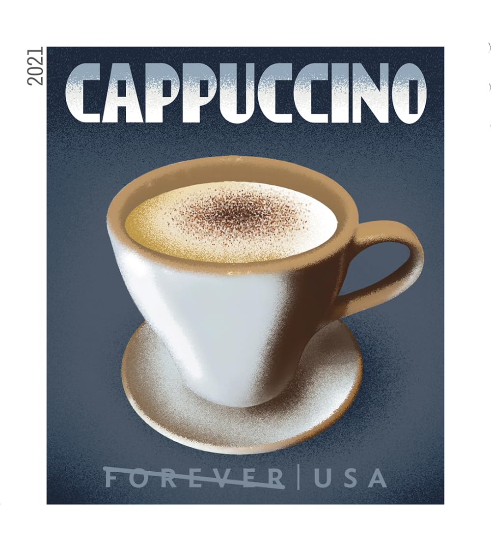 USPS Espresso Drinks First Class Forever Postage Stamps 2 Books of 20 Coffee Caffe Latte Cappuccino Birthday Anniversary Wedding Celebrate (40 Stamps)
