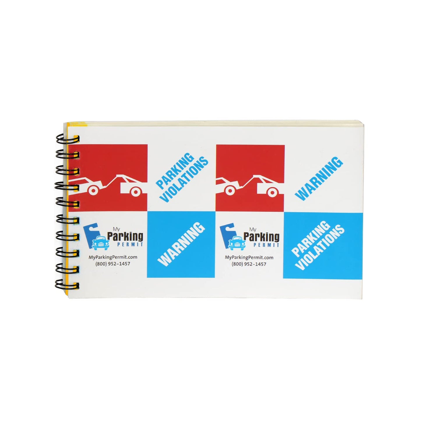 SmartSign Final Warning Parking Violation Stickers | Book of 50 Stickers with Liners, 5 x 8 inch, Vehicle Illegally Parked Sticker, Hard to Remove Write-On Tickets, Fluorescent Orange