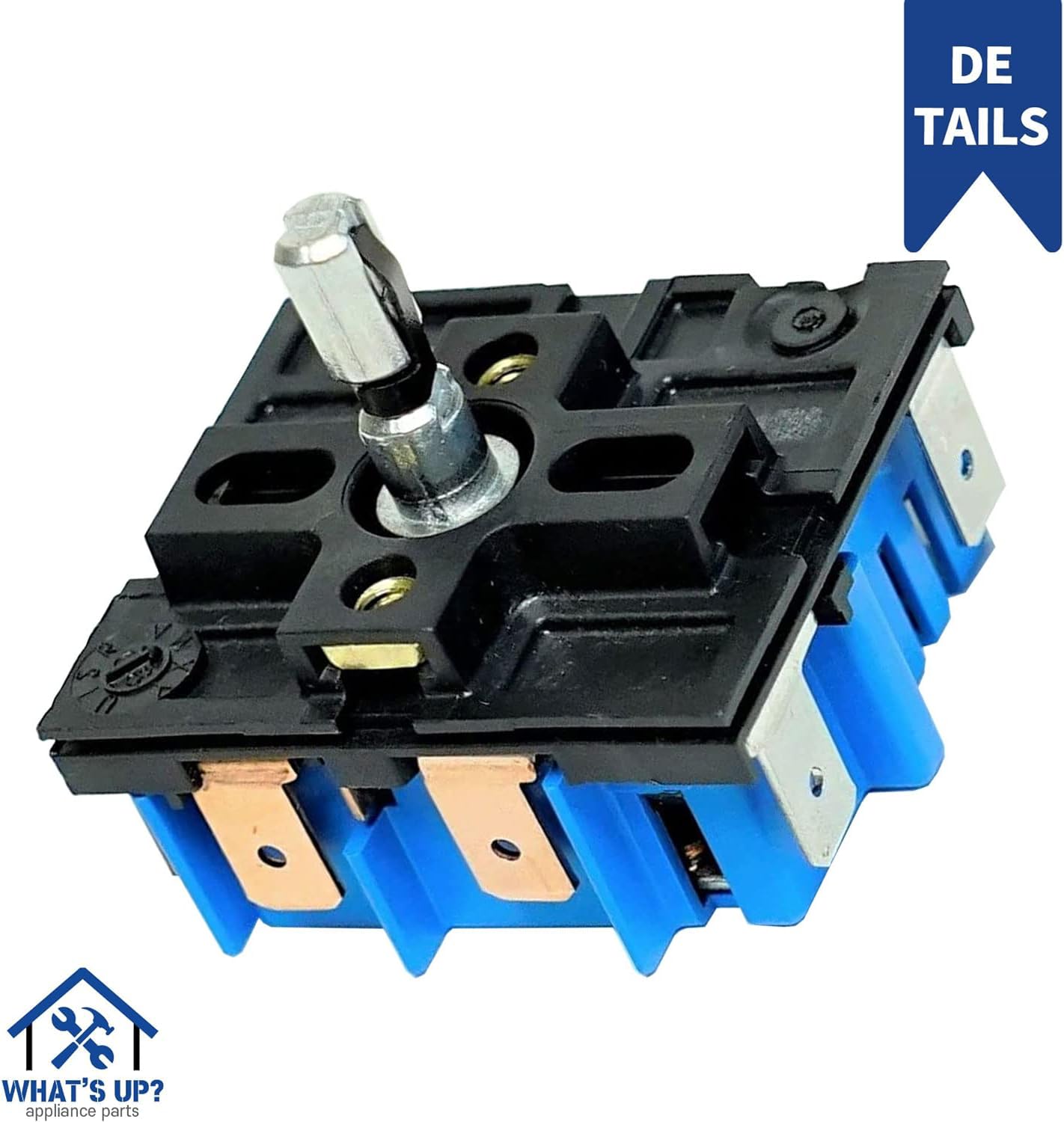 [What's Up?] WB24X25013 Switch WB24X25013 4464832 New OEM Produced Electric Range Surface Element Infinite Control Switch Replacement Part, Model Specific Not Universal