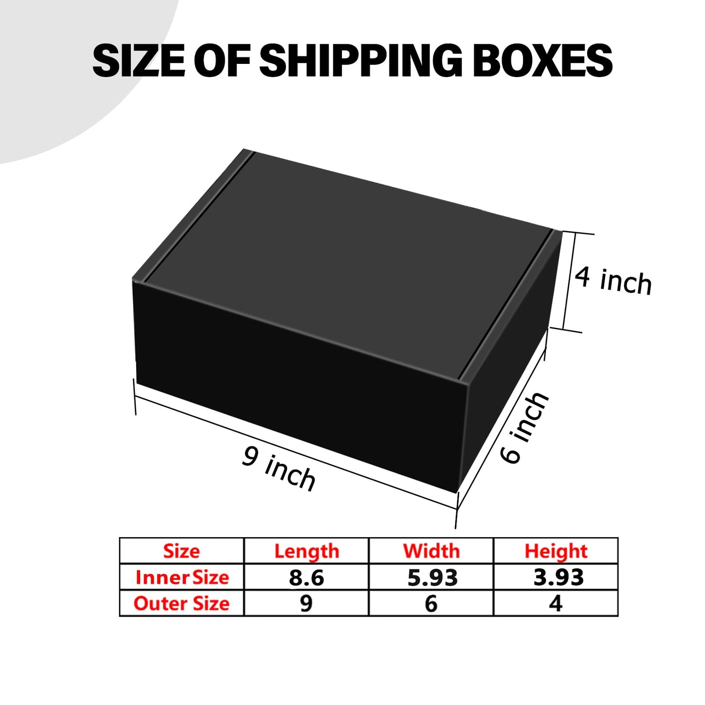 BoShahai 30 Pack 9x6x4 inches Black Shipping Boxes, Corrugated Mailer Boxes, Packaging Boxes for Products, Recyclable Cardboard Box, Flat Literature Mailers for Gifts, Clothings by Mailing