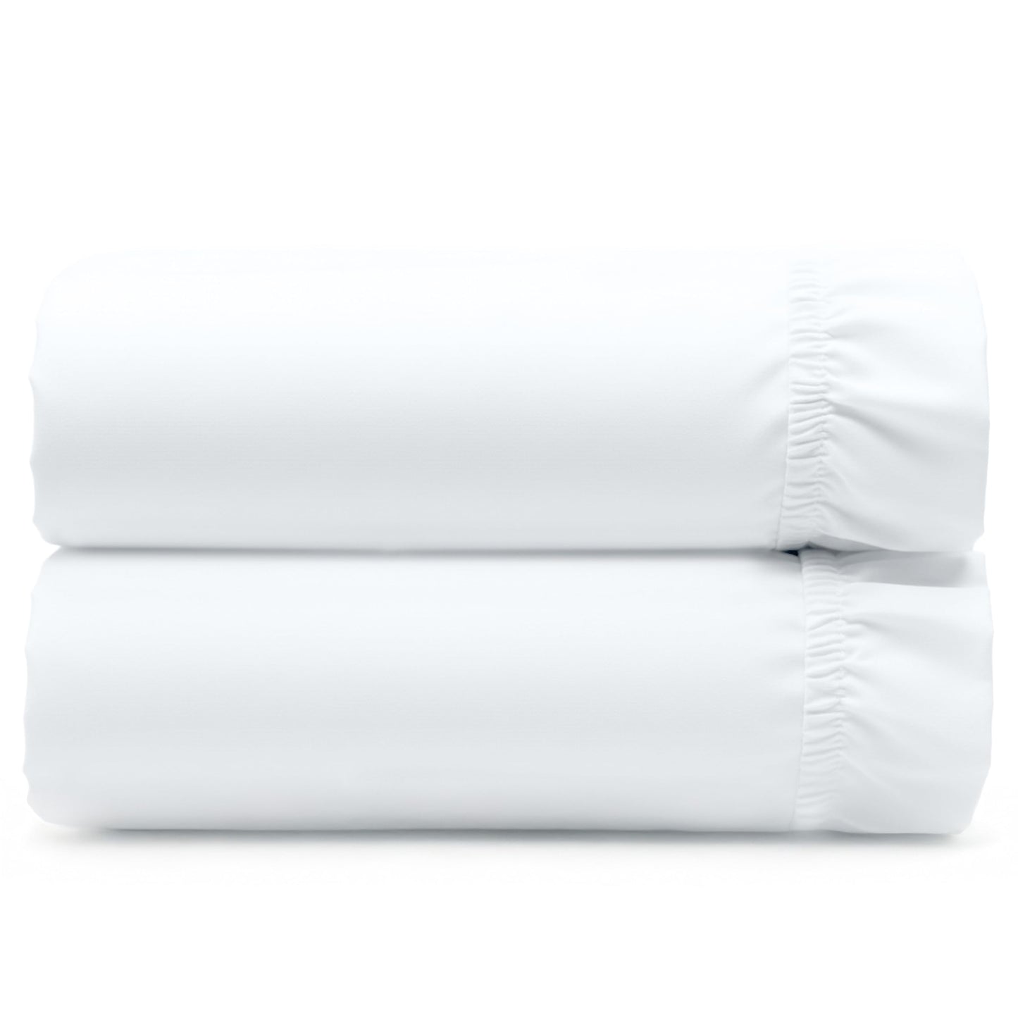 California Design Den Pack of 2 Cotton Twin XL Fitted Sheets, 400 Thread Count 100% Cotton Fitted Sheets Sateen, Twin XL Size Fitted Sheet with Deep Pockets (Bright White)