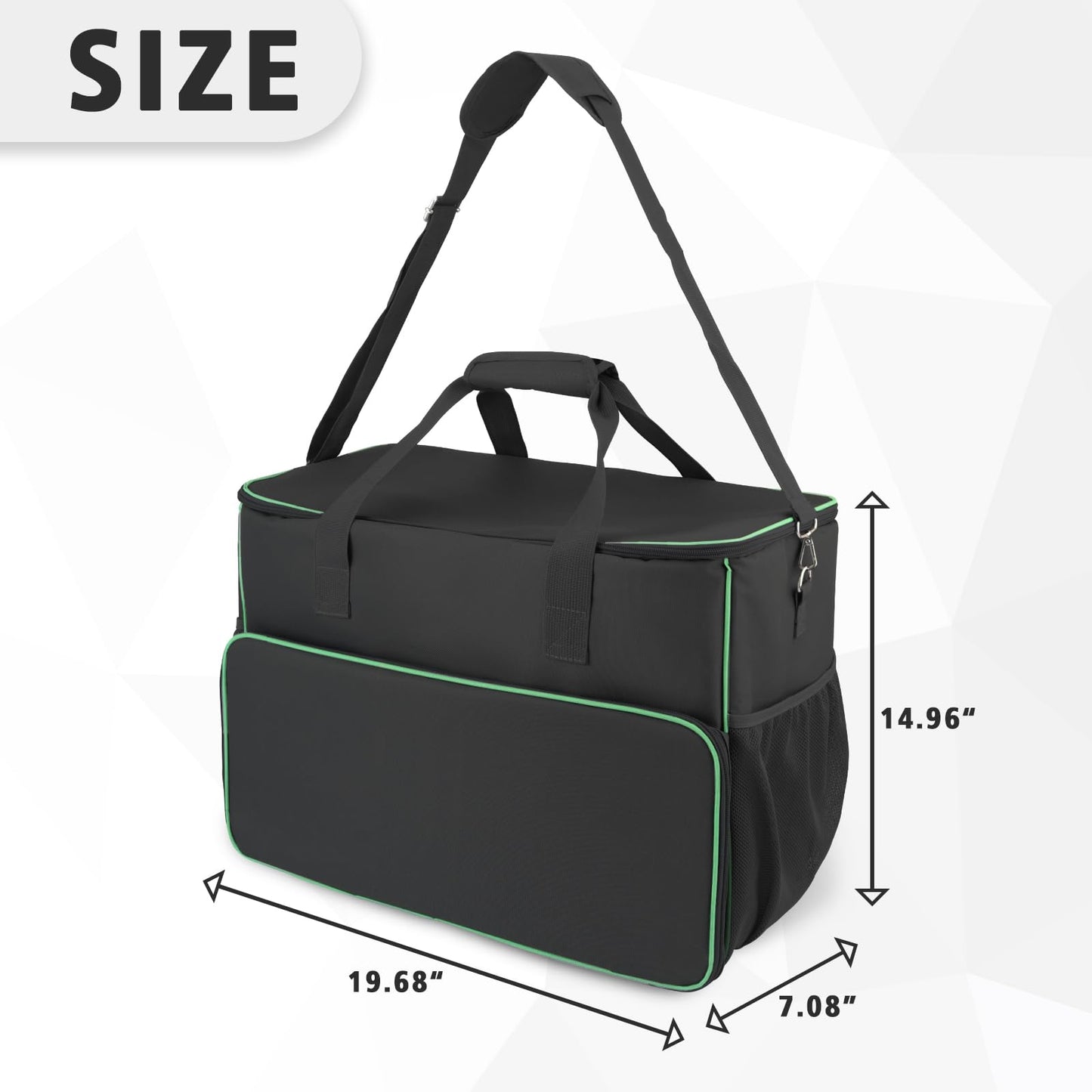 Carry Bag for Bissell Little Green Machine 1400B, Large Storage Bag Carrying Case for Bissell Carpet Cleaner, Car Vacuum Attachments Cleaning Tools Organizer, Cleaner Solution Pocke, Black(Bag Only)