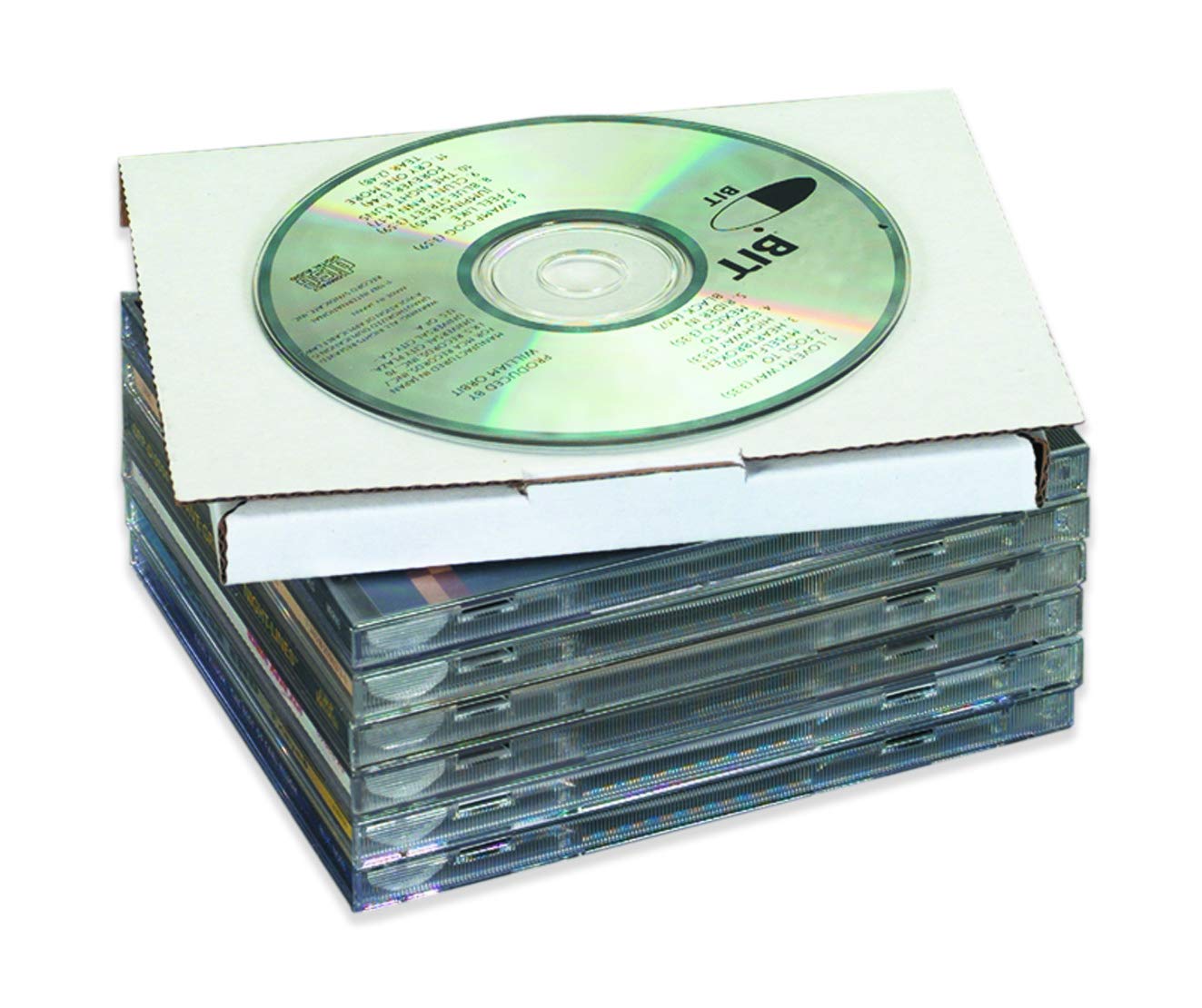 BOX USA CD Mailer Boxes 5 5/8"L x 5"W x 7/16"H 50-Pack - Corrugated Cardboard Box for Shipping, Moving, Mailing, Packing, Packaging and Storage