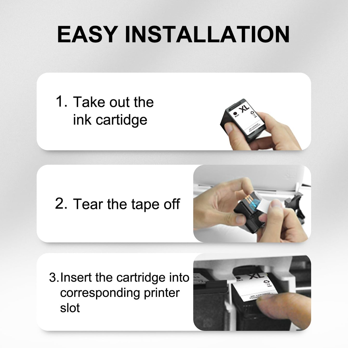 AITERJET 240 241 Ink Remanufactured Ink Cartridge Replacement for Canon 240 240XL 241 241XL to use with Pixma MG3620 MG3520 MX472 TS5120 MX452 MX432 MX532 MG3220 Printer (Black & Color XL Combo Pack)