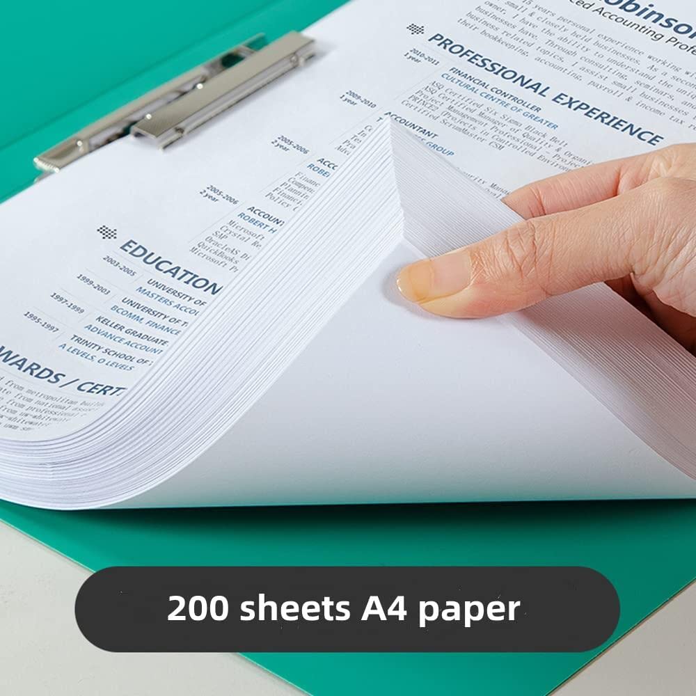 8 Pack A4 Double Strong Clips File Folder Report Cover, Punchless Binder, Clamp Binder Without Rings Office Project Folder,Documents File Folder, for Letter Size or A4 Size, 200 Sheet Capacity