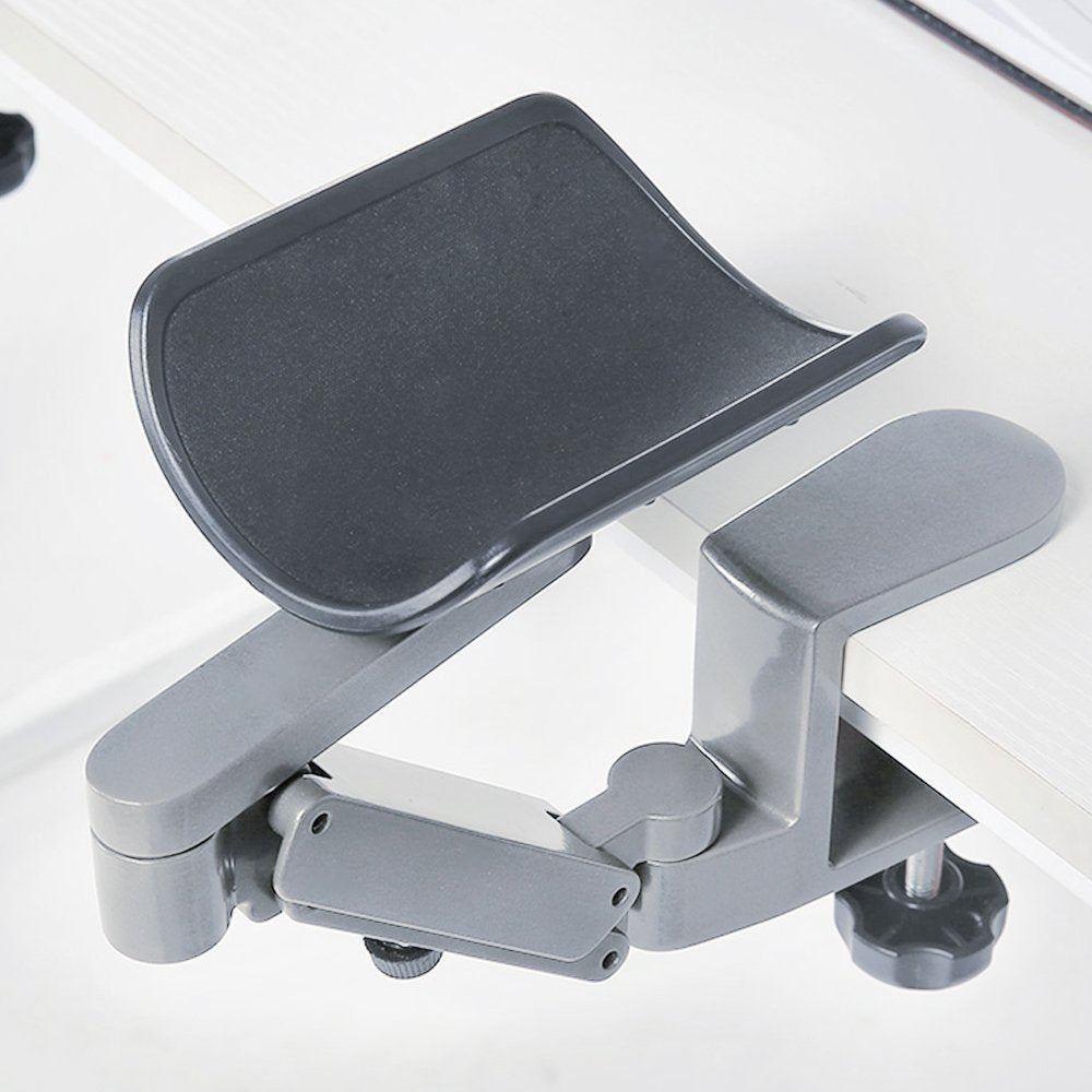 Ergonomic Arm Support for Desk Office Rotating Mouse Arm Rest Mouse Pad Clamp-On Mouse Shelf Desk Hand Rest for Computer Table Arm Support Mouse Pad Tray