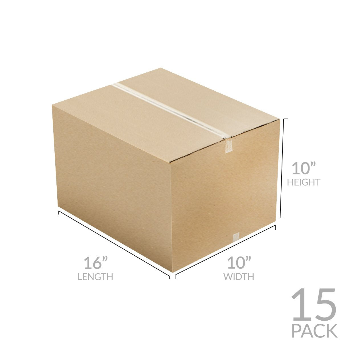 uBoxes Moving Boxes Bundle of 16"x10"x10" (Small Boxes - Pack of 10)