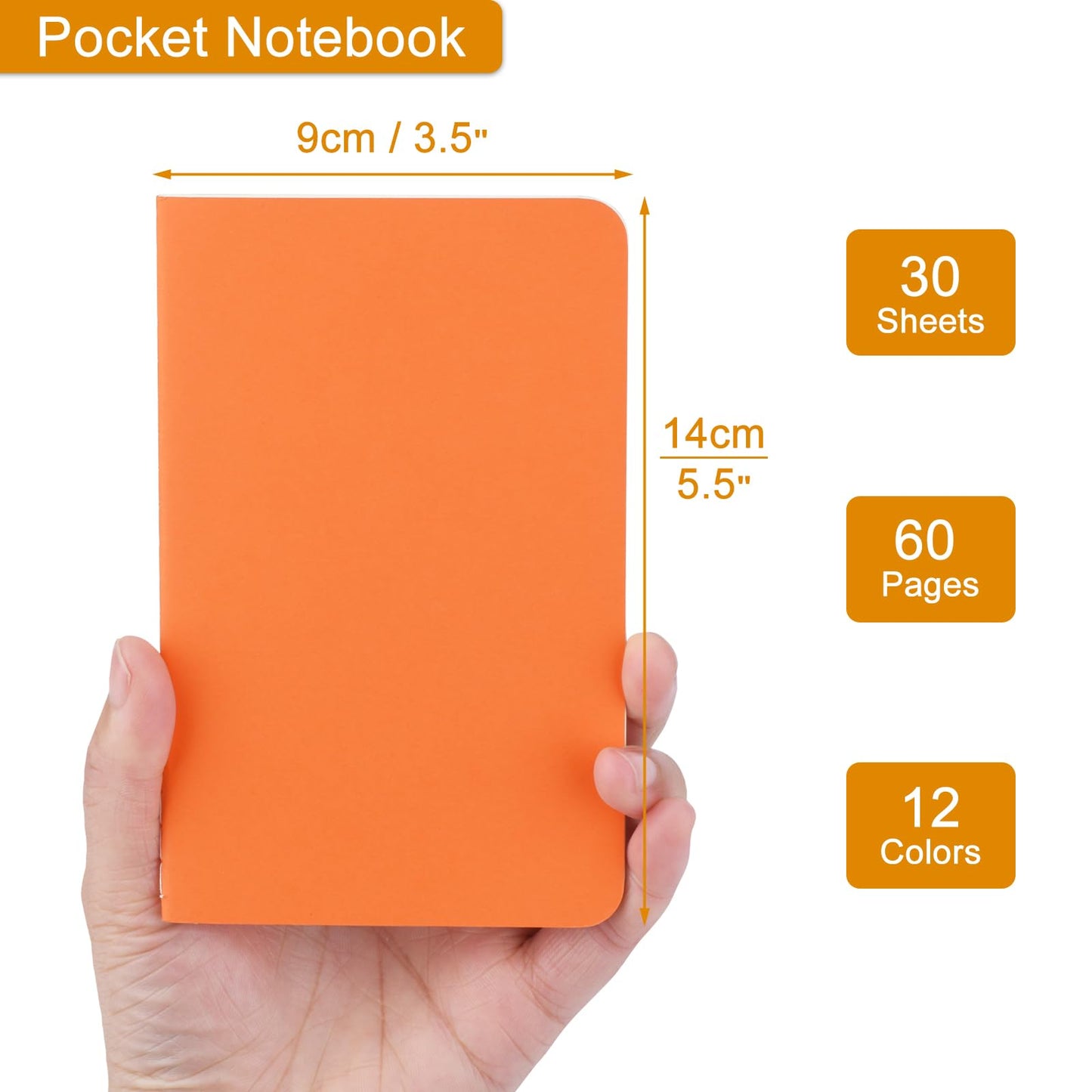 ZCZN 120 Pack Mini Pocket Notebooks Bulk, 3.5 X 5.5 Inches Mini Journals, 30 Sheets/60 Pages, Colorful Cover Notepads for Writing, Planing, Work, Memo (120, Lined)