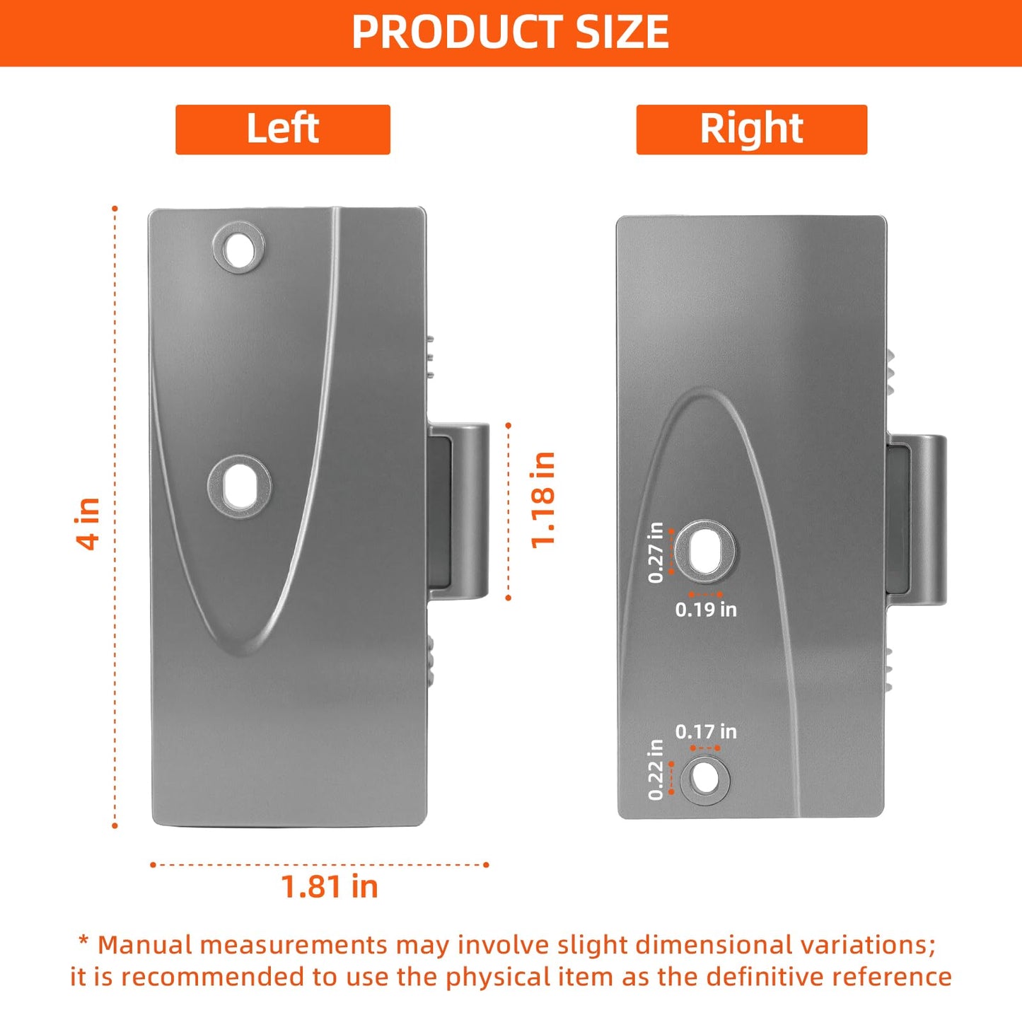 RF266AEPN RF267AERS Refrigerator Freezer Door Cap-Handle Left & Right Side Fits for Samsung RF268ABRS RFG237AARS RFG238AARS RFG297AARS RFG297ABRS RF263AERS RF266AERS RF267AEPN RF268ABPN RF26XAEPN