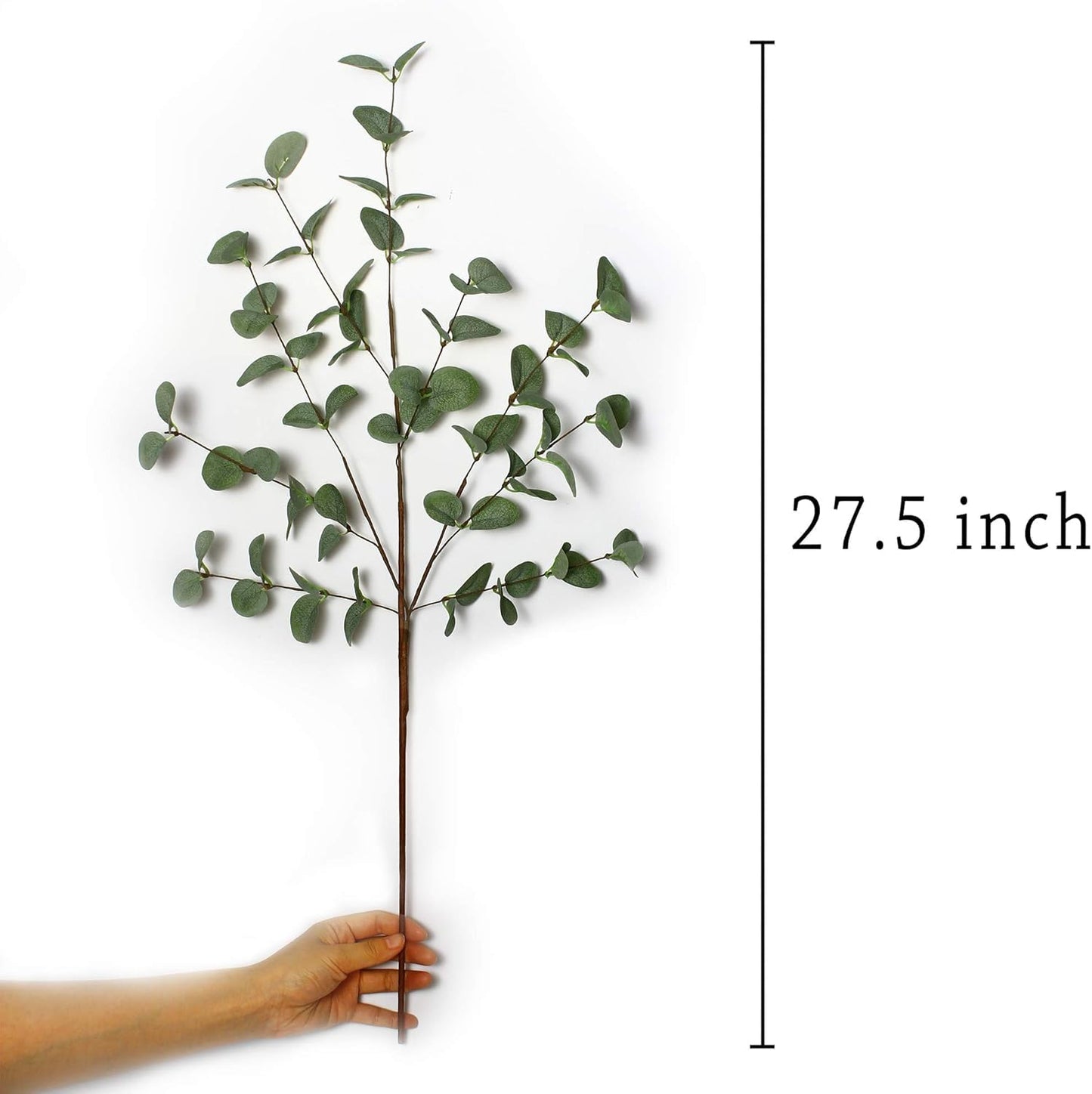 VGIA 12 Pcs 27" Eucalyptus Stems Greenery Stems Eucalyptus Leaf Spray in Green Silk Plastic Plants Floral Artificial Plants for Home Party Wedding Decoration