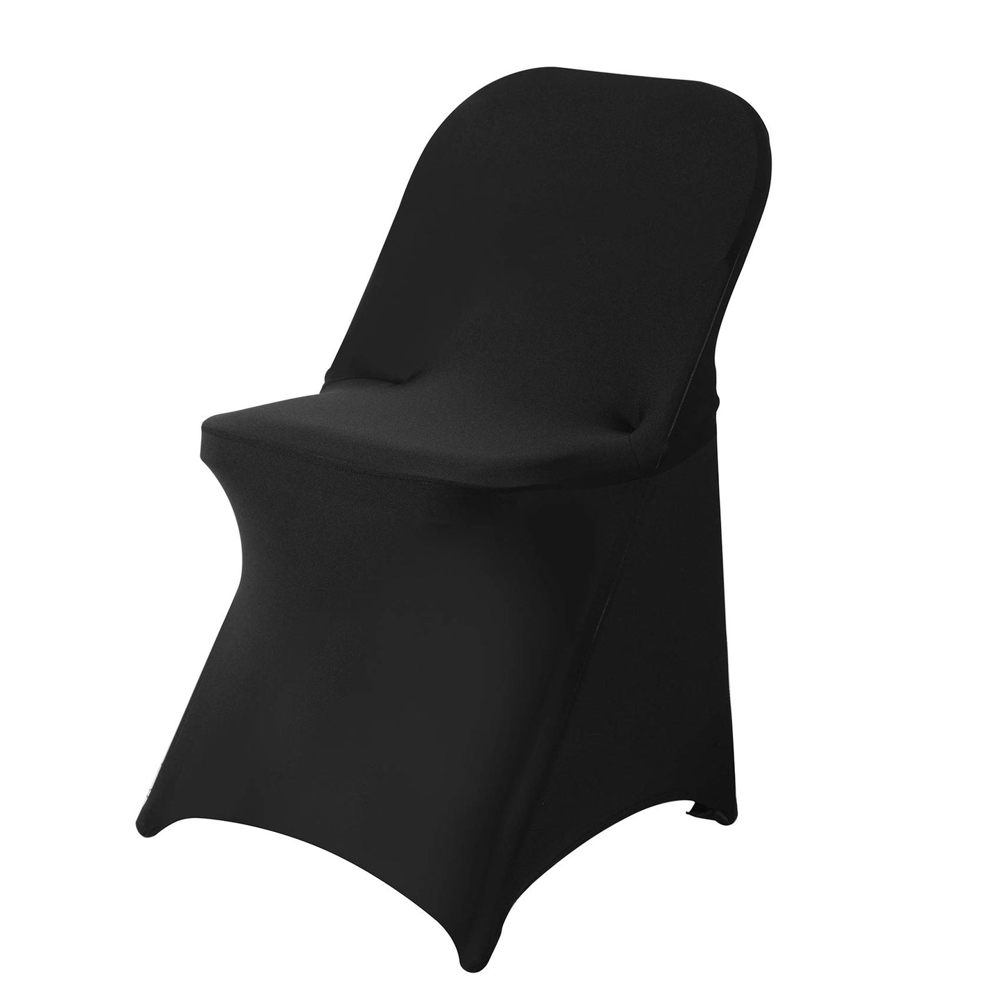 20 Pack Black Spandex Folding Chair Covers in Stretch Washable Fabric for Wedding, Party,Holidays,Celebration and Other Special Events