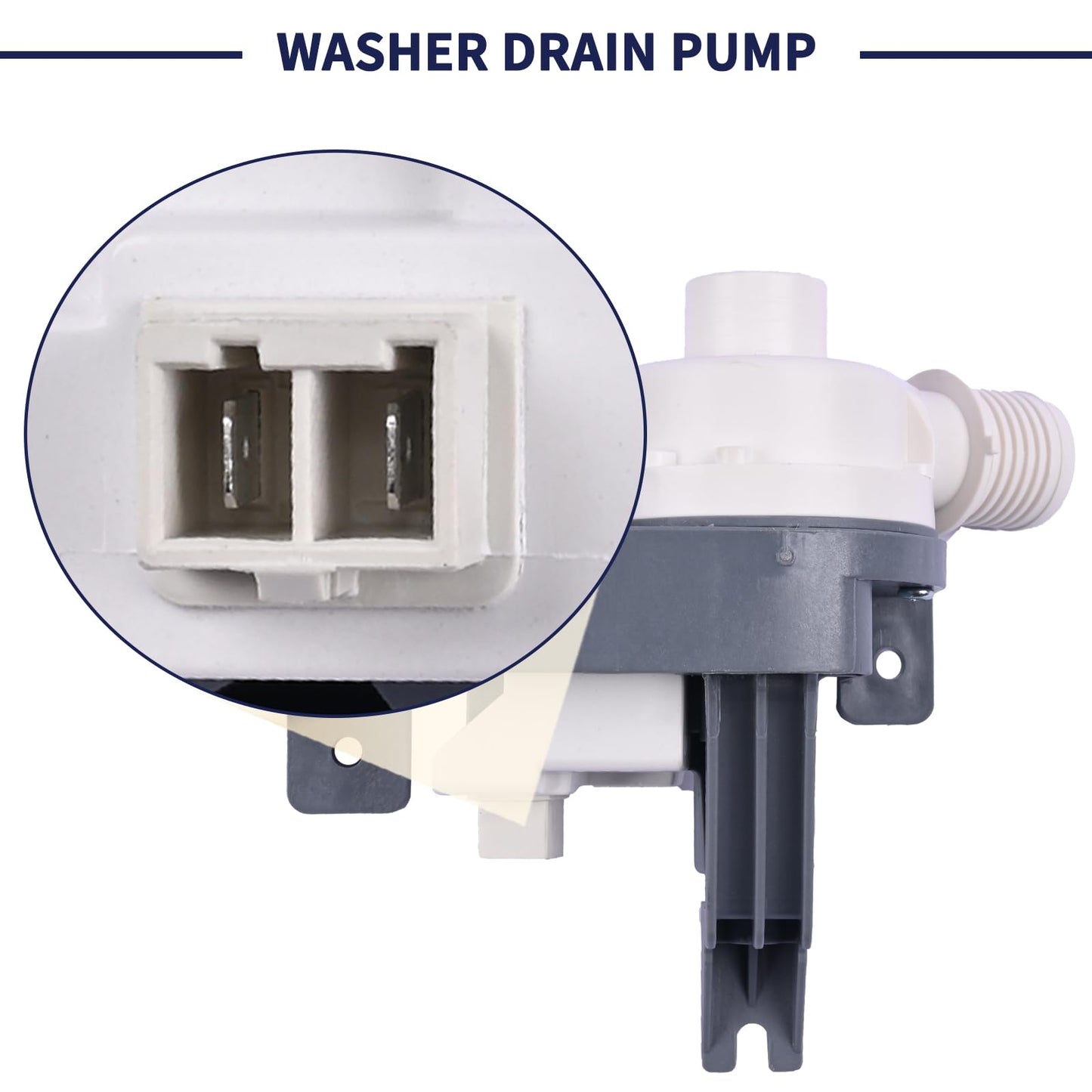 Magimaker 2025 Upgrade W11396717 W11263349 Washer Drain Pump Compatible with Whirlpool Maytag Kenmore Washing Machine Water Drain Pump Repalce W11396717 W11263349 120V 60Hz 1.2A