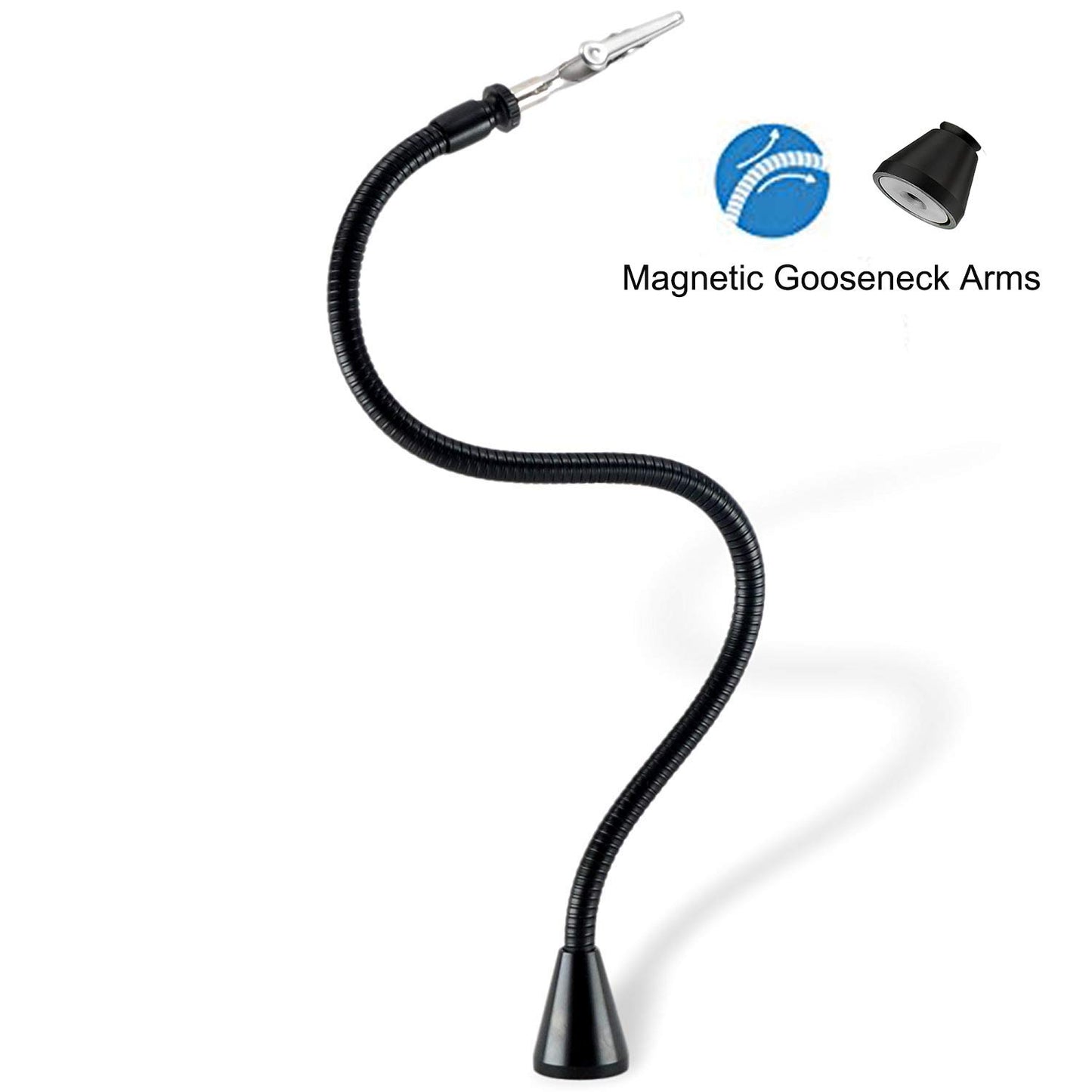 Magnetic Helping Hand, Soldering Helping Hands, 4 PCB Pillars Circuit Board Holder with Flexible Metal Arms Heavy Duty Base Electronic Repair Tool