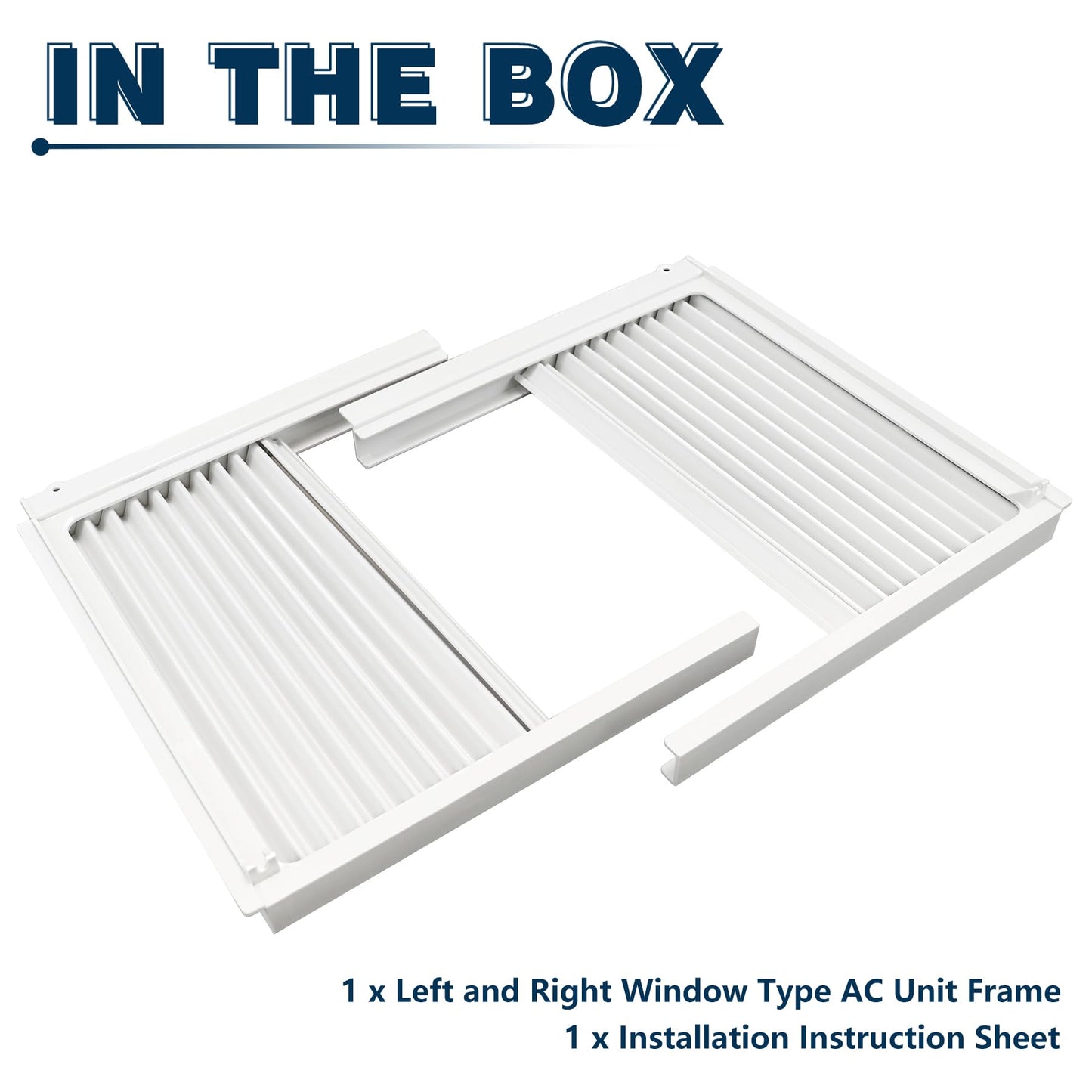 Pearwow Window Air Conditioner Side Panel with Frame,AC Insulation Side Panels Curtain Kit,Fits for Most 10000BTU Window AC Units
