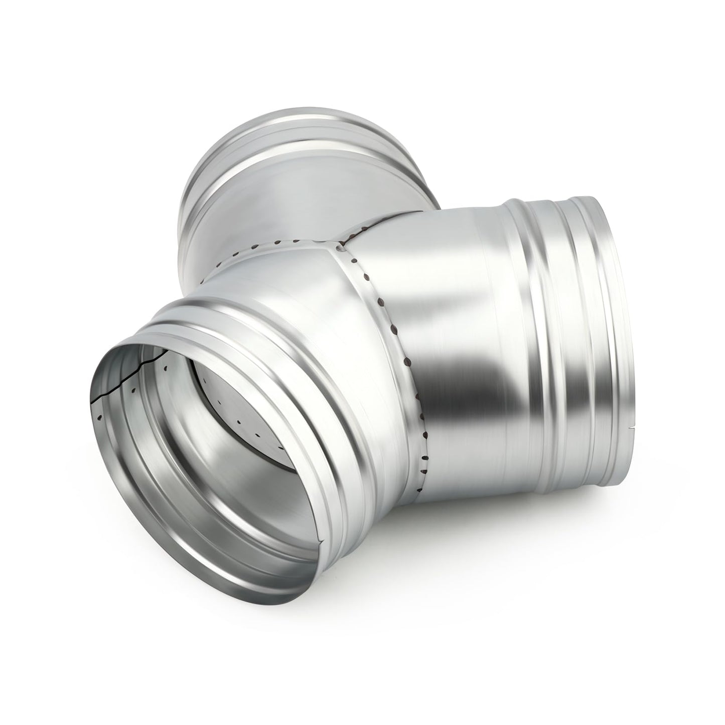 GASHER Duct Splitter 3 Way 6 inch Duct Hose Connector, Y Shape Duct Splitter, for Dryer Vent, Extractor Fan, Galvanized Steel Duct