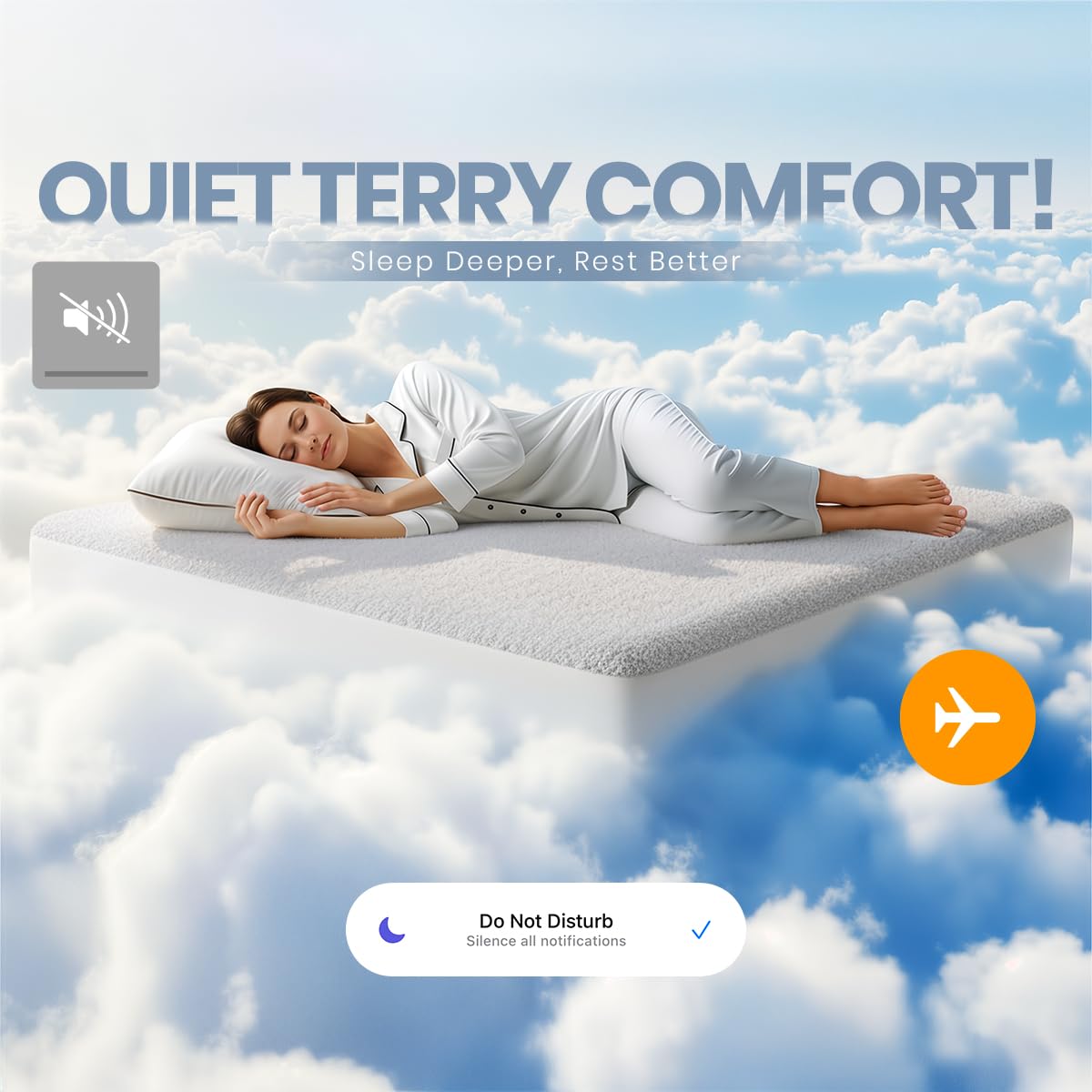 Twin XL Size Mattress Protector Waterproof 2 Pack, Premium 200 GSM Terry Mattress Cover, Soft & Breathable Bed Cover, Fitted Sheet Style Stretchable Deep Pockets 15" by Utopia Bedding (White)