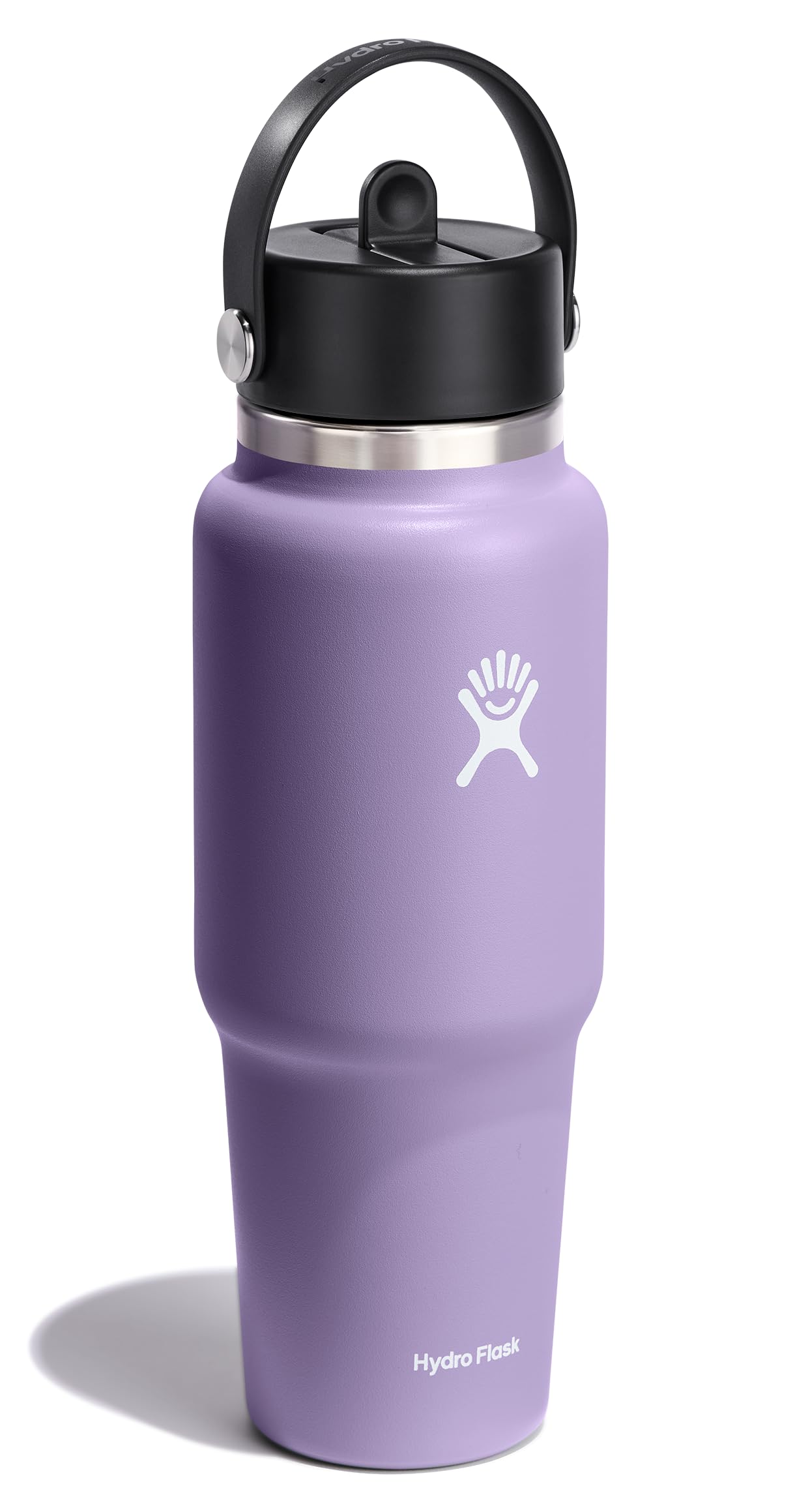Hydro Flask Travel Water Bottle - Insulated Stainless Steel - Wide Straw Lid, Non Spill, Leakproof in 32 Oz Moonshadow