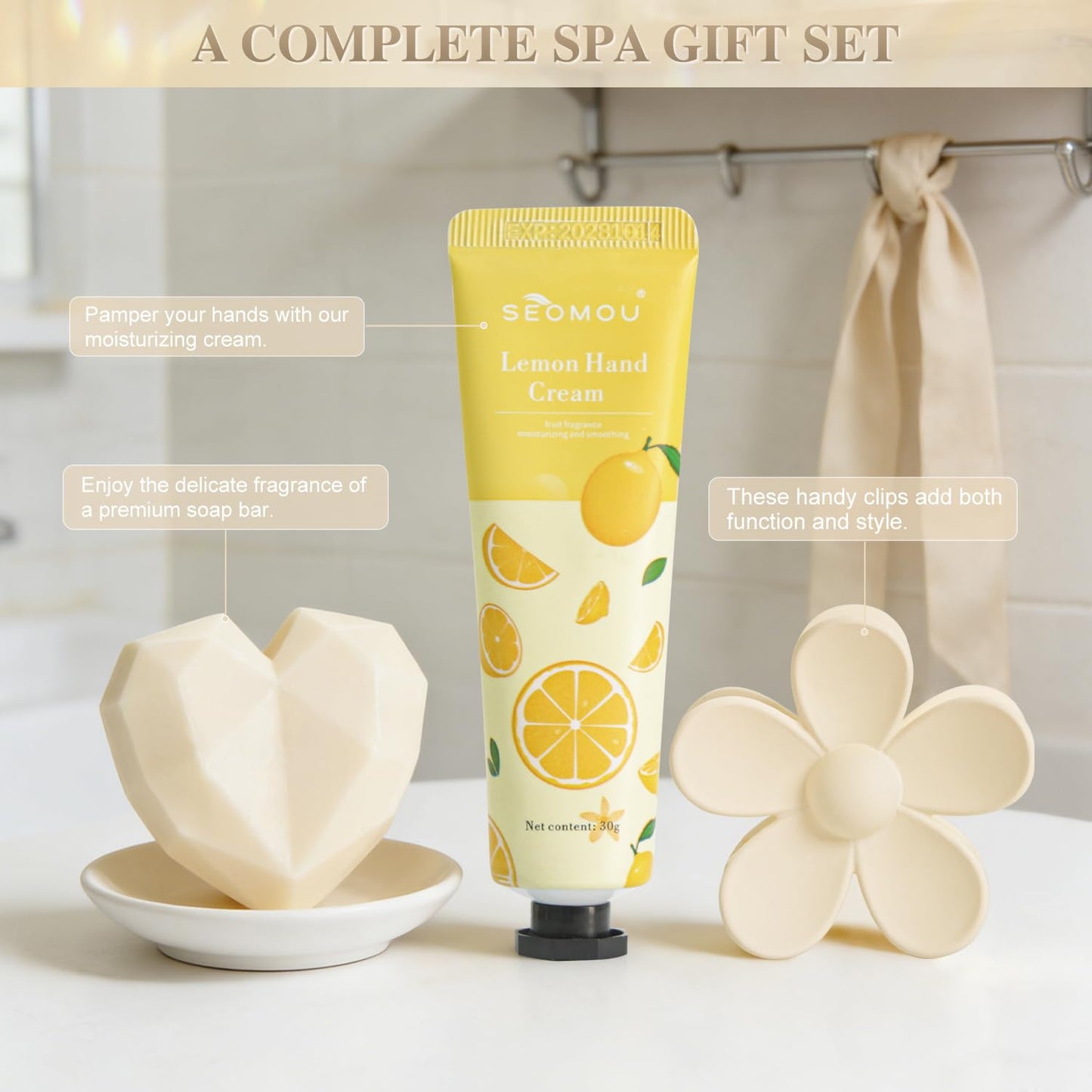 Sparkalyn Birthday Gifts for Women Self Care Package Get Well Soon Gift Baskets, Thinking of You Sympathy Spa Gift Set w/Crochet Flower Bouquet, Unique Gifts for Mom Sister Grandma Friends Women