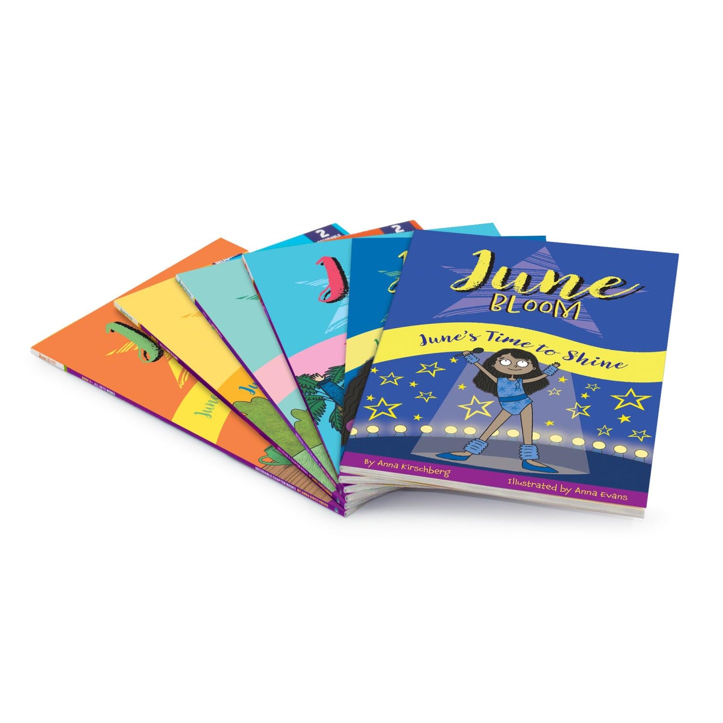 Junior Learning: June Bloom: Decodable Chapter Books Set - Phase 5-6 Books w/Different Stories, Alternate Vowel Sounds, Kids Reading Development