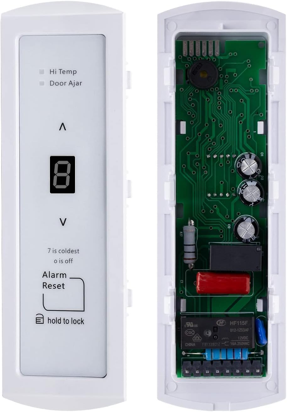 Upgraded 297370600 WR55X11084Freezer User Control/Display Board Assembly fit for Frigidaire, Crosley Freezer -Replaces 297241800, 297370602,Replaces 297370604, 297241802, 297345502