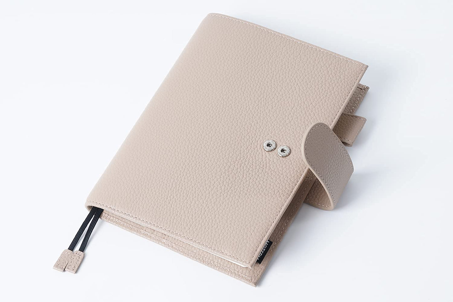 Moterm Leather Cover for Stalogy B6 - with Back Pocket, Pen Loop and Card Slots (Pebbled-Taupe, B6+)