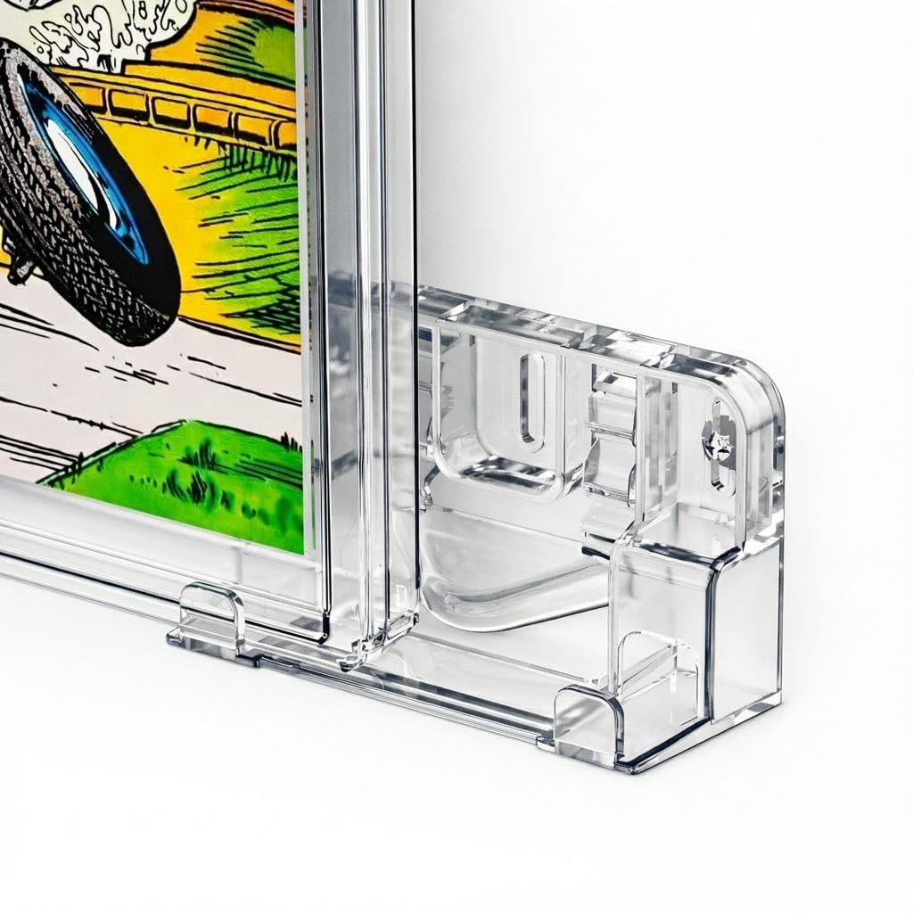 Hello LLamas SlabGrabs XL 12-Piece Comic Book Wall Mount Set (Holds 6 Slabs), 2026 Ready for Thicker CGC Cases, Heavy Duty Clear Floating Display – Comics/Slabs Not Included
