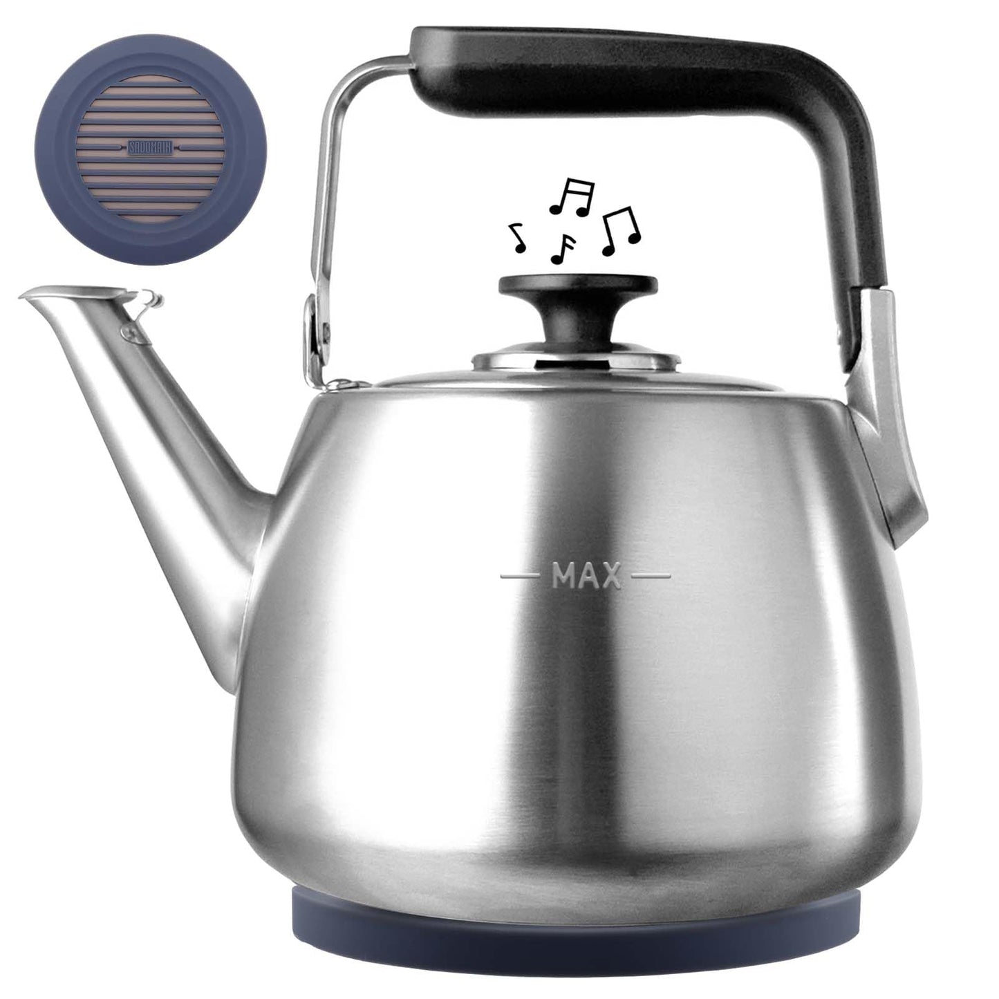 SADOMAIN Tea Kettle, Whistling Stovetop Tea Kettle, Large Capacity Teapot Suits for All Heat Source, Professional Fast Heat Technique Teapot with Thick Body and Bottom, Durable and Sturdy Tea Pot