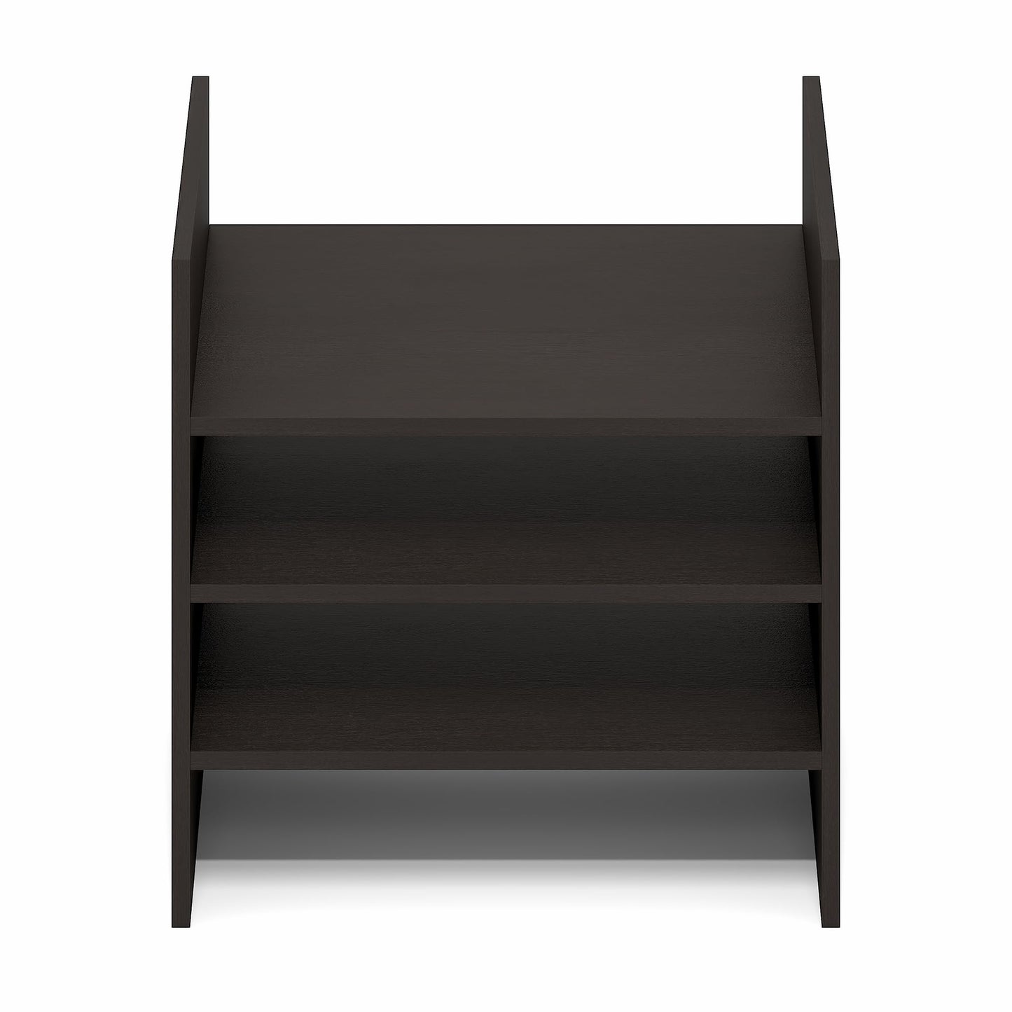 Furinno Cubicle Cube Insert, 3-Shelf Cube Organizer, 3-Tier Shelf Accessory, Fits into Furinno Triple Thick Cubes, IKEA Kallax, for Organizers and Storage, Black Dark Oak