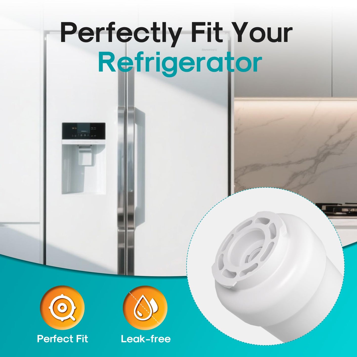 ICEPURE PRO RWF0600AH NSF/ANSI 401 NSF/ANSI 53 Certified Replacement For GE MWF Refrigerator Water Filter, MWFINT, MWFA, HDX FMG-1, GSE25GSHECSS, 46-9991, GSH25JSDDSS, GSHS6LGBBHSS, PC75009, 2PACK