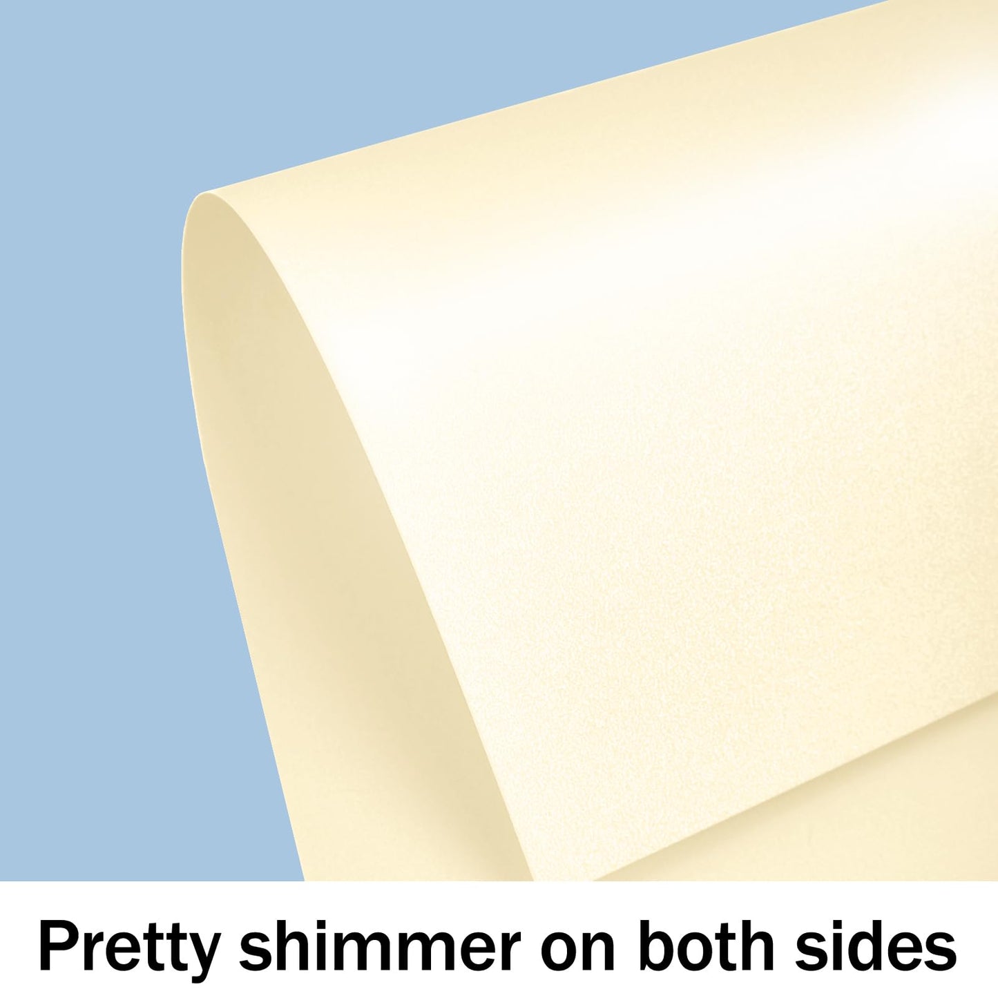 11x17 Cream Shimmer Cardstock, Goefun Ivory Pearlescent Ledger Paper 65lb, Thick Cardstock 100 Sheets for Drawings, Posters, Brochures, Flyers, Menu, Covers
